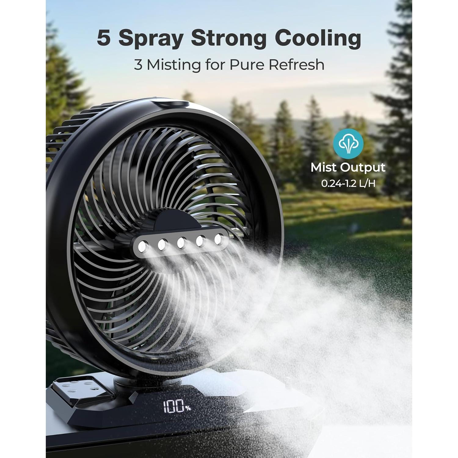 Ventilador de Nebulización xasla 10" Portátil 20000mAh 11L