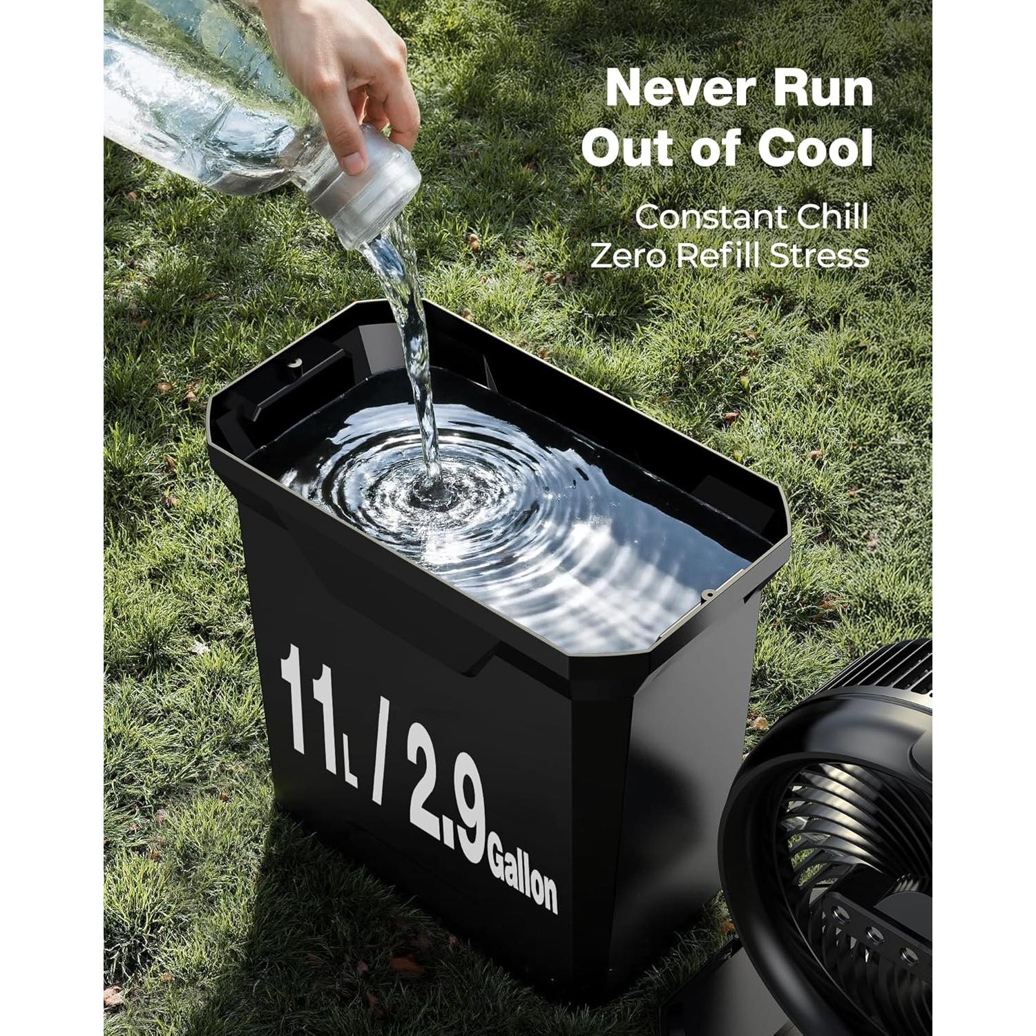 Ventilador de Nebulización xasla 10" Portátil 20000mAh 11L