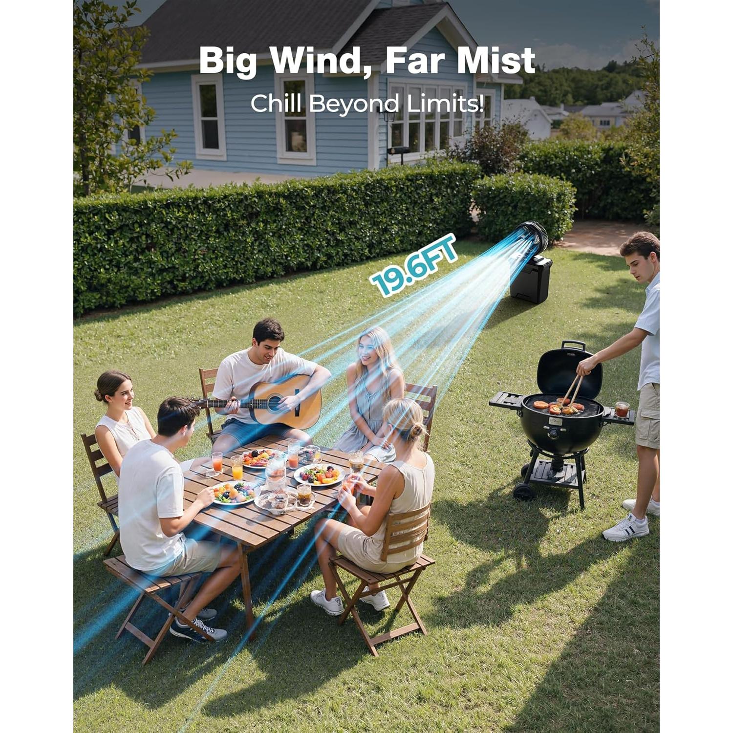 Ventilador de Nebulización xasla 10" Portátil 20000mAh 11L