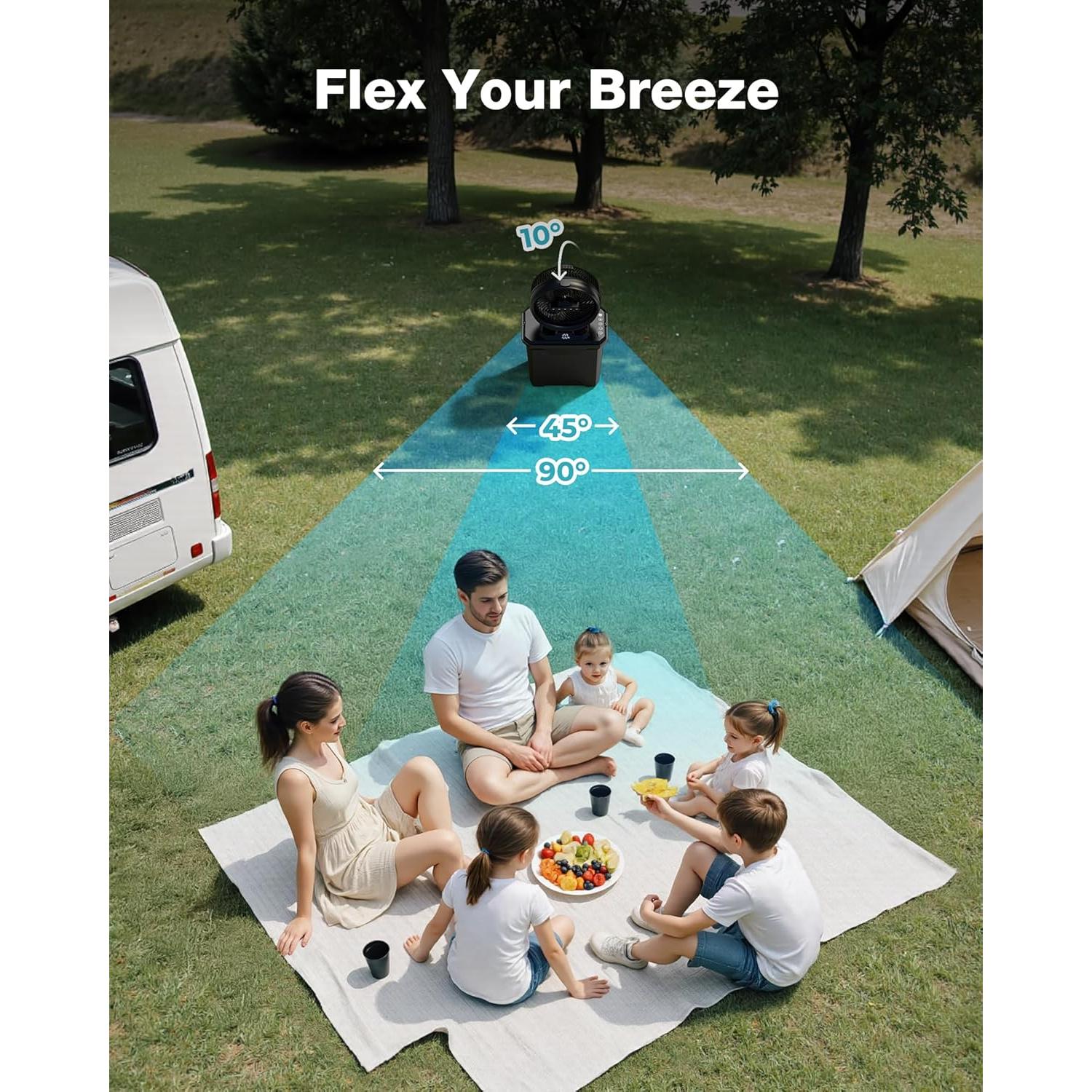 Ventilador de Nebulización xasla 10" Portátil 20000mAh 11L