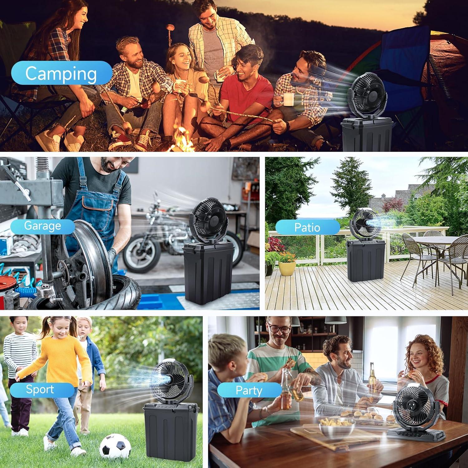 Ventilador de Nebulización Portátil Ruimos 9L 3 Velocidades