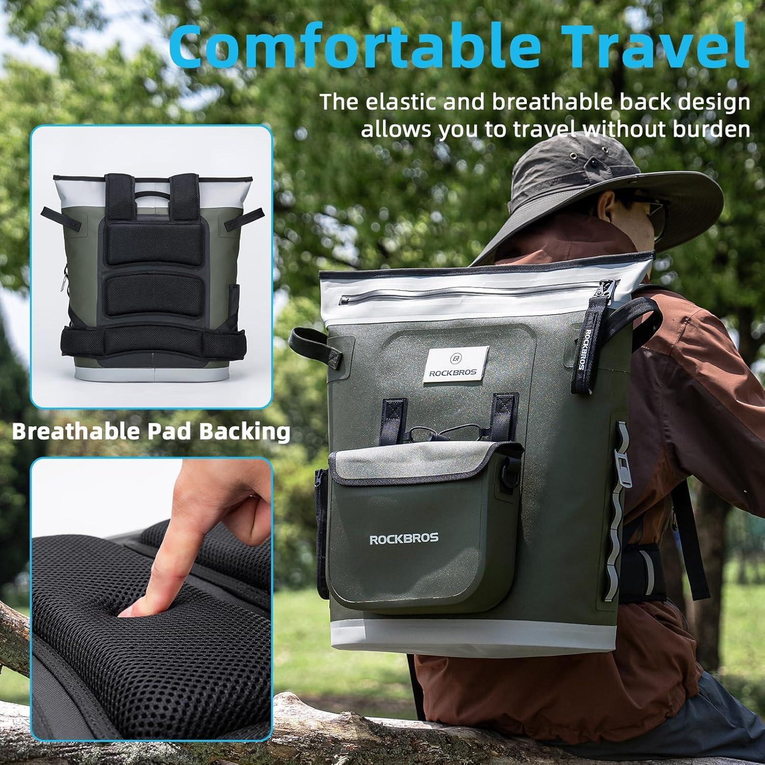 Mochila Térmica ROCKBROS 36 Latas Impermeable Verde