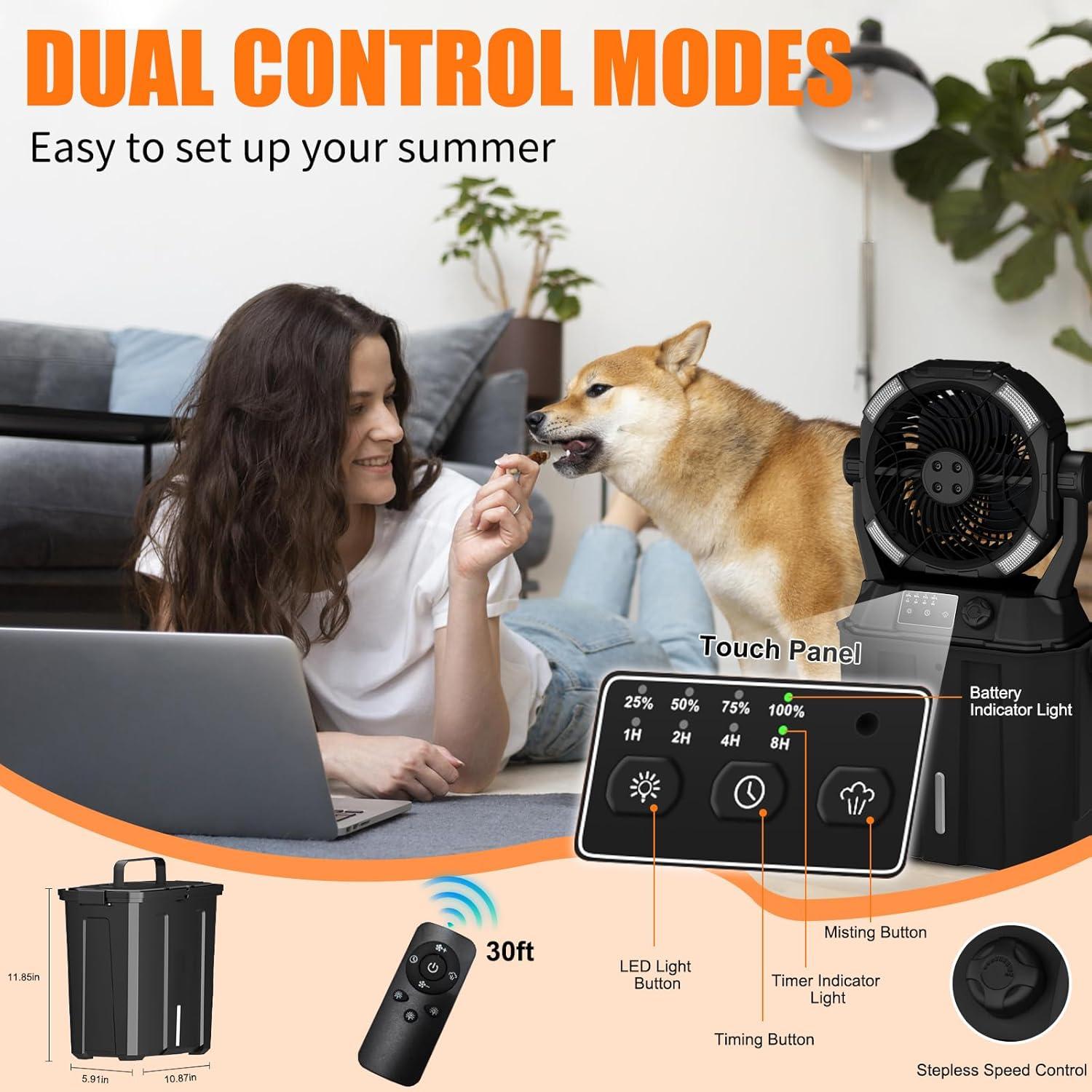 Ventilador Portátil Nebulizador Wilody AeroMist-S1 Pro 42800mAh