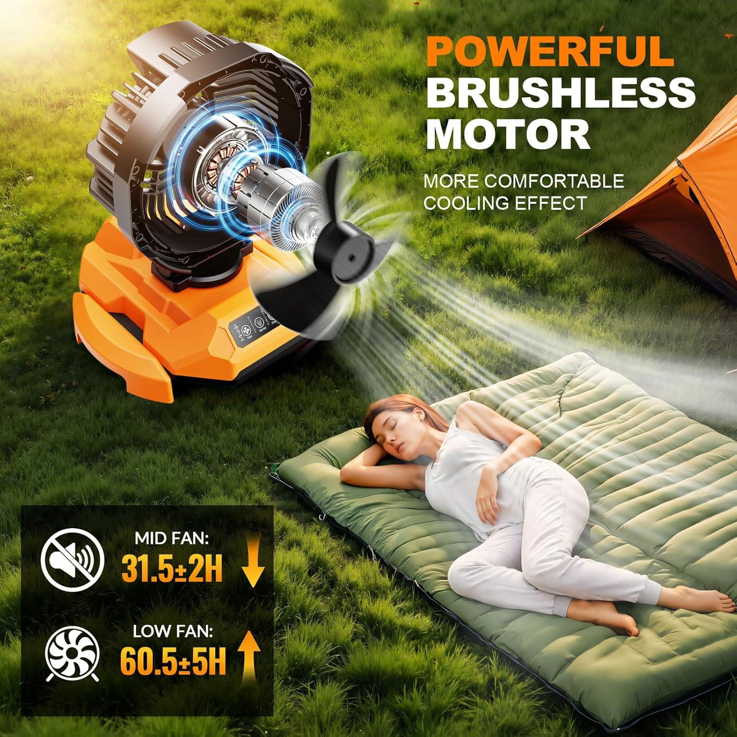 Ventilador de Nebulización Portátil Powdeom 30000mAh 4 Velocidades