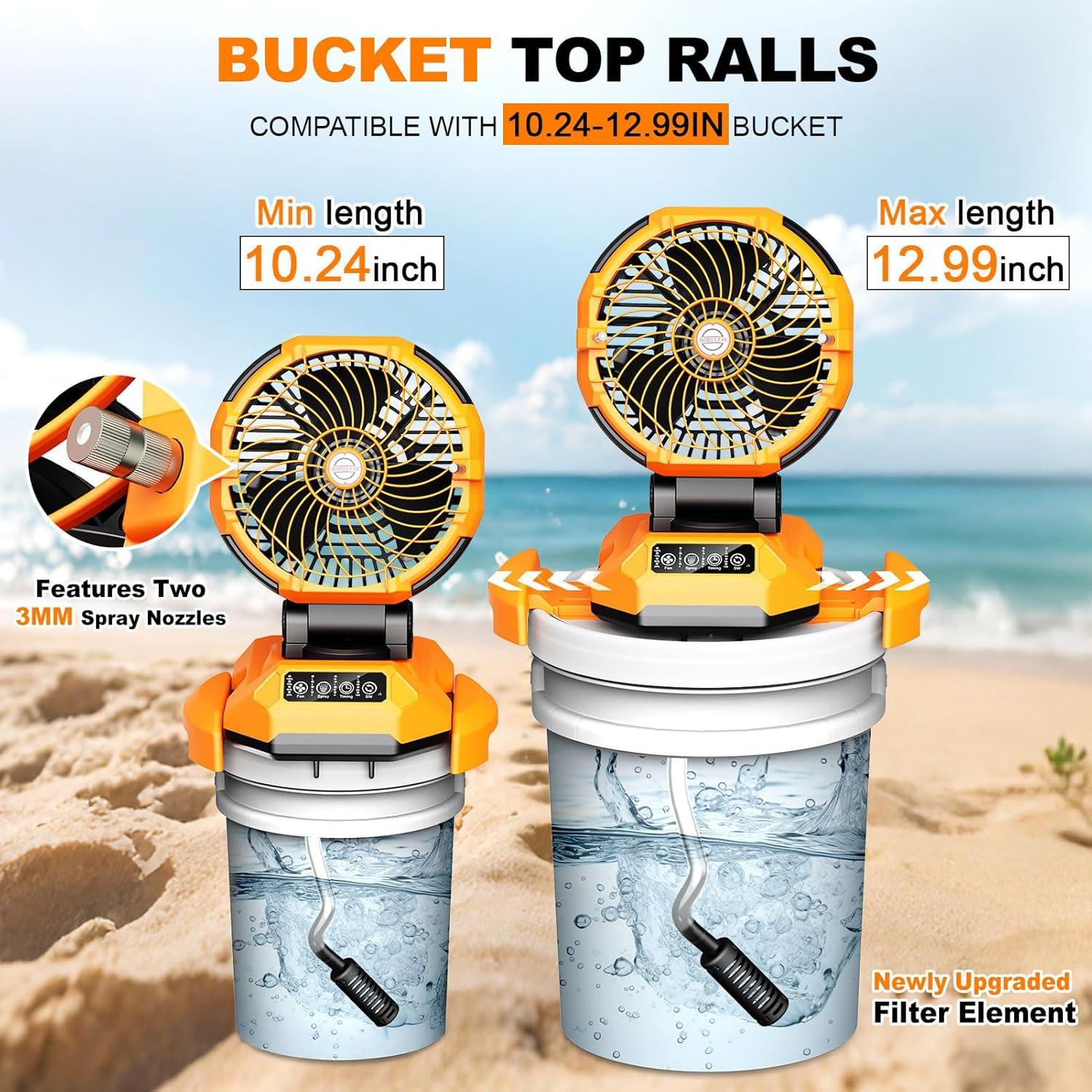 Ventilador de Nebulización Portátil Powdeom 30000mAh 4 Velocidades