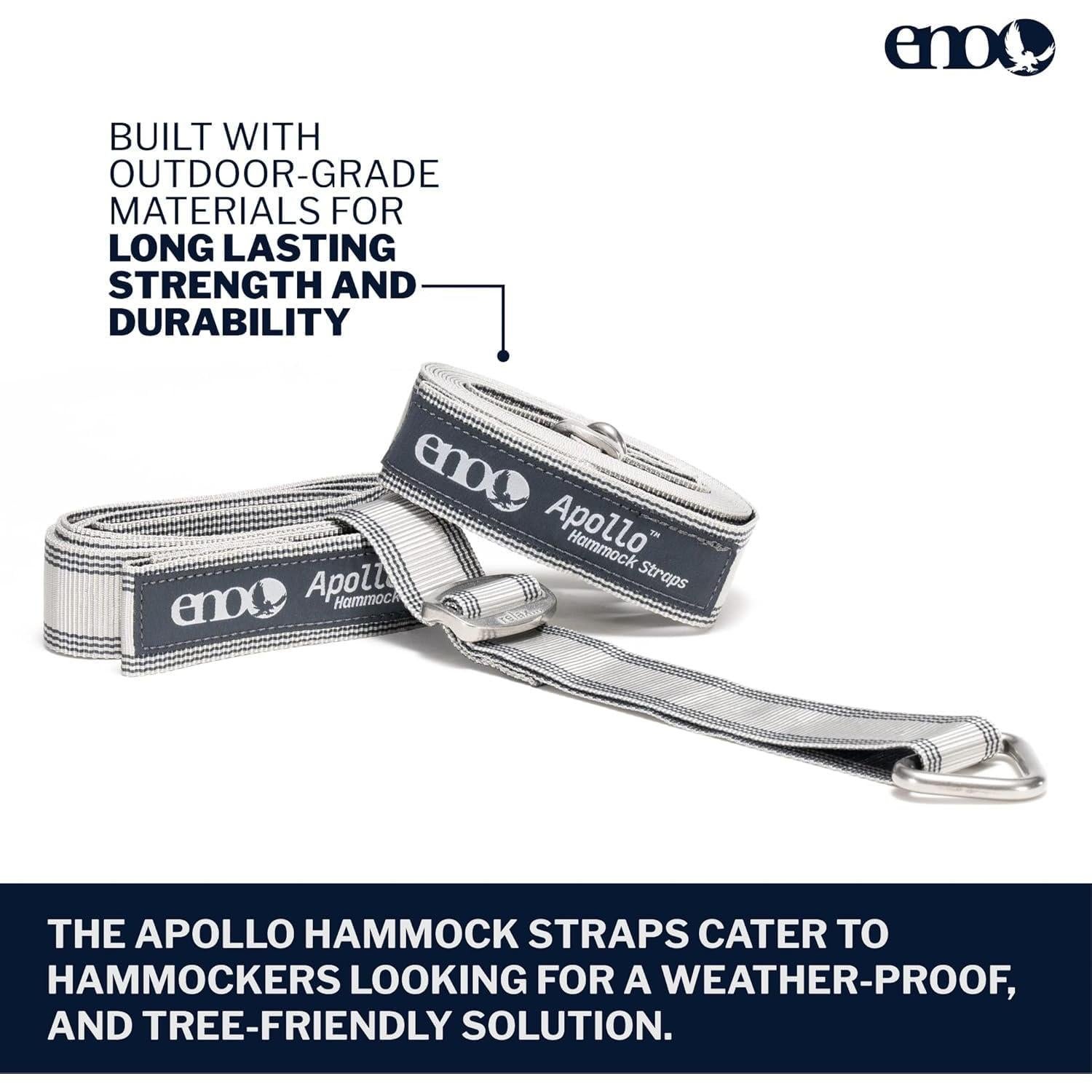 Correas para Hamacas ENO Apollo - 3.05 m - Gris Carbón