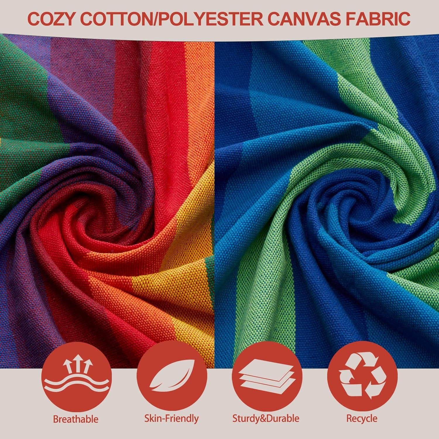 Hamaca Brasileña JoyView Individual Algodón 200x100cm 136kg