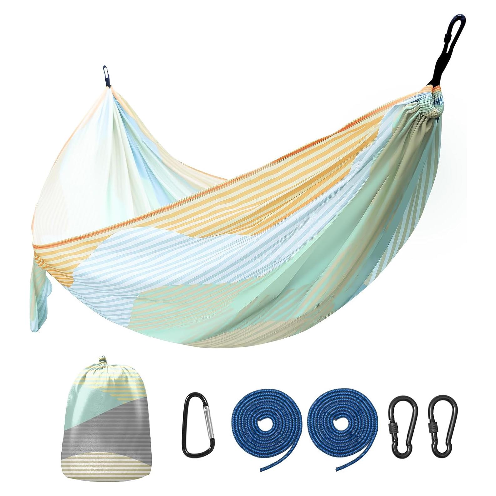 Hamaca de Camping ZAIXIA de Nylon 270x140cm 181kg Rayas