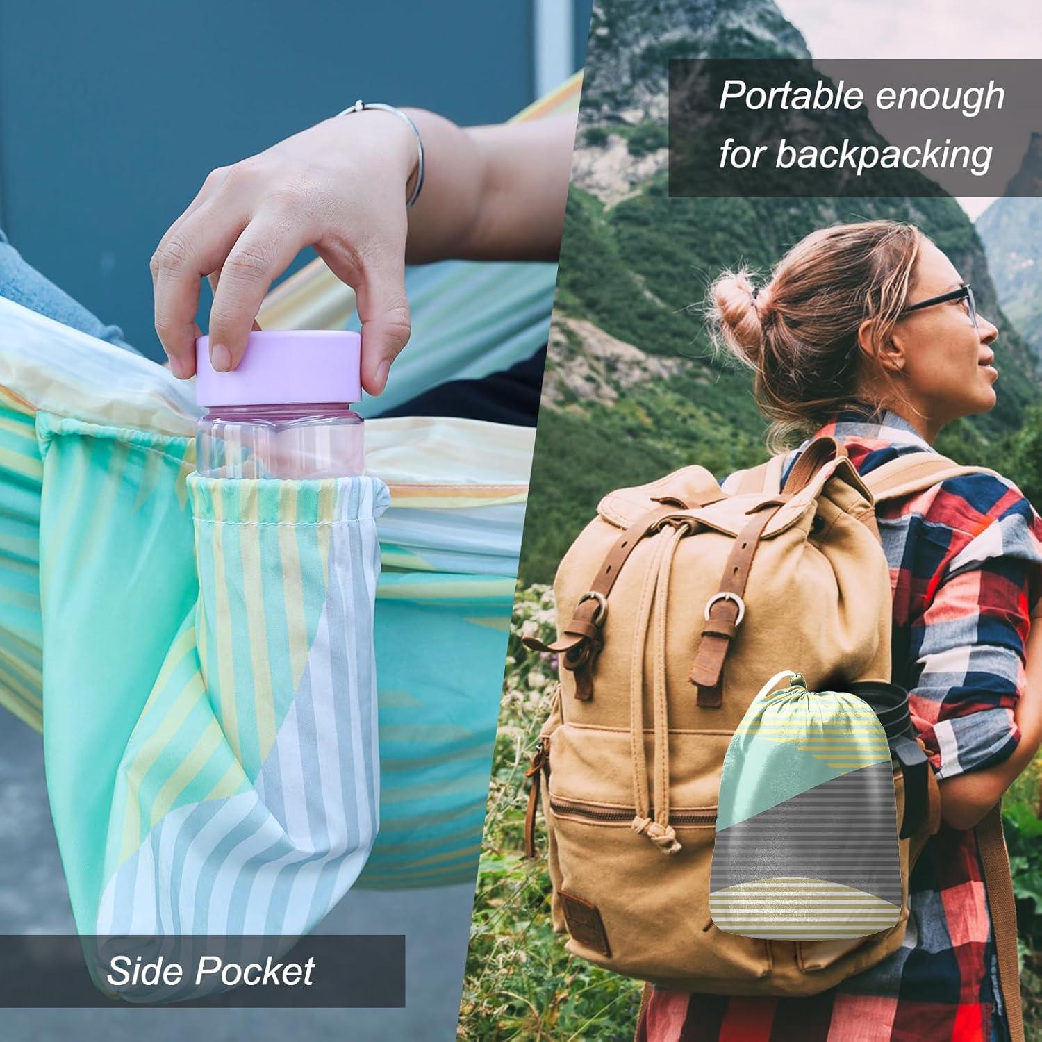 Hamaca de Camping ZAIXIA de Nylon 270x140cm 181kg Rayas