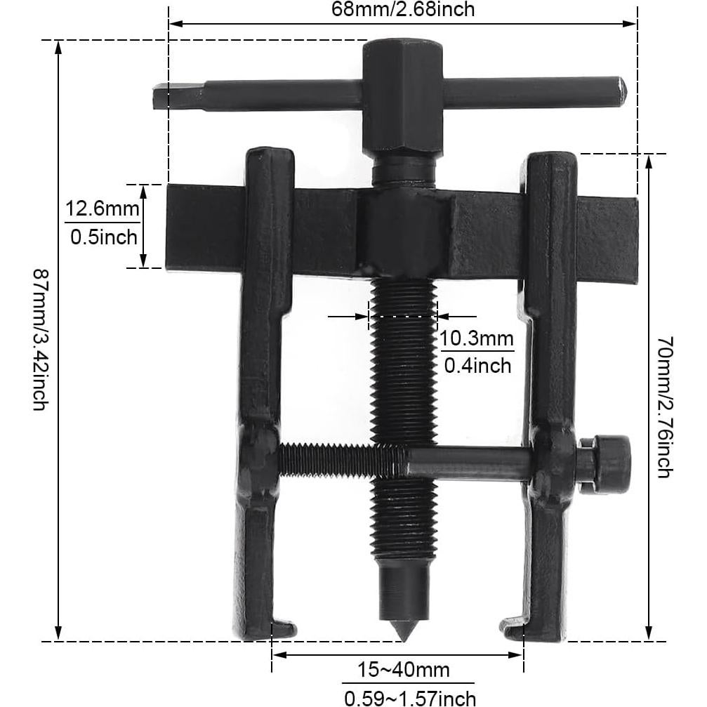 Extractor de Engranajes 2 Mandíbulas OriGlam Ajustable 5 cm