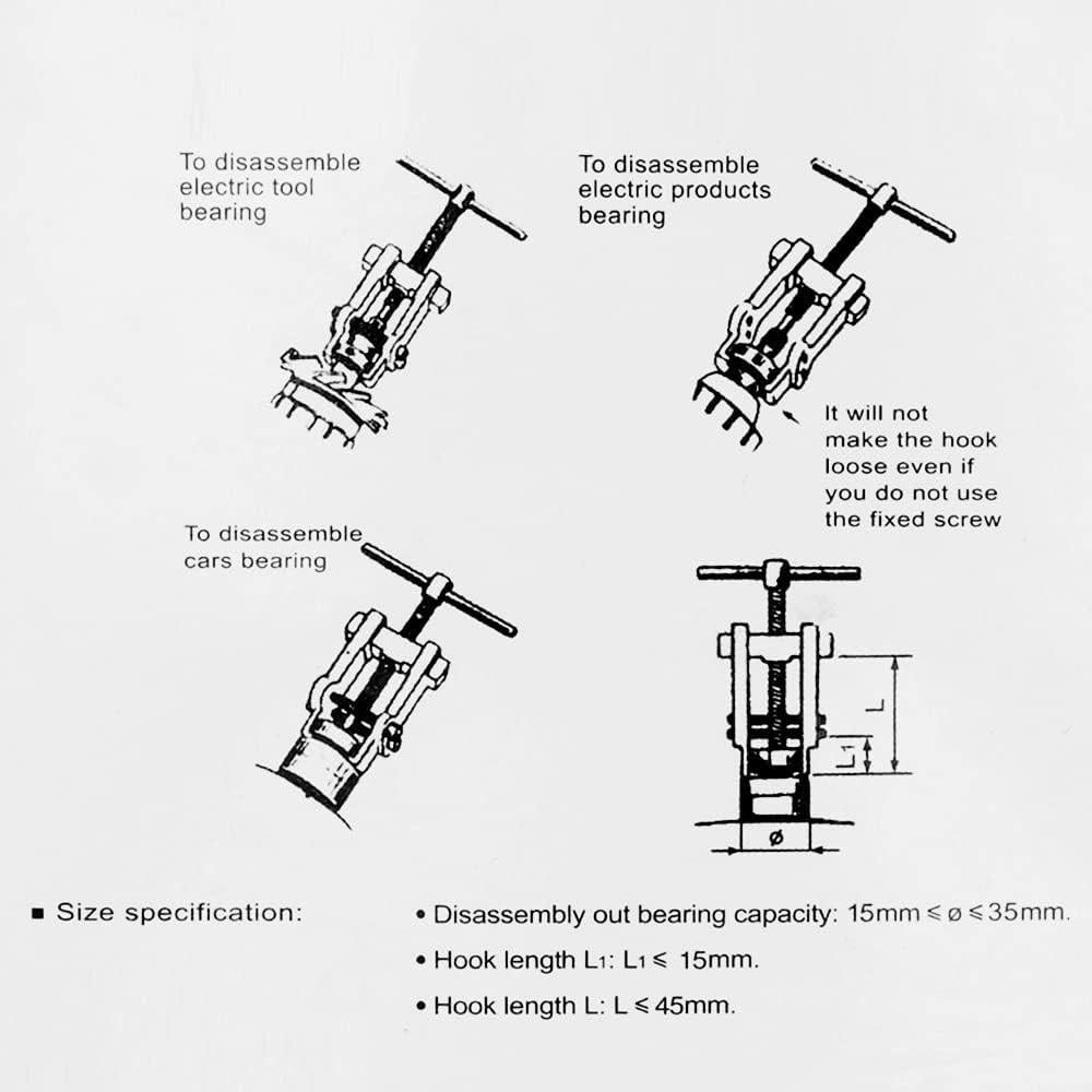 Extractor de Engranajes 2 Mandíbulas OriGlam Ajustable 5 cm
