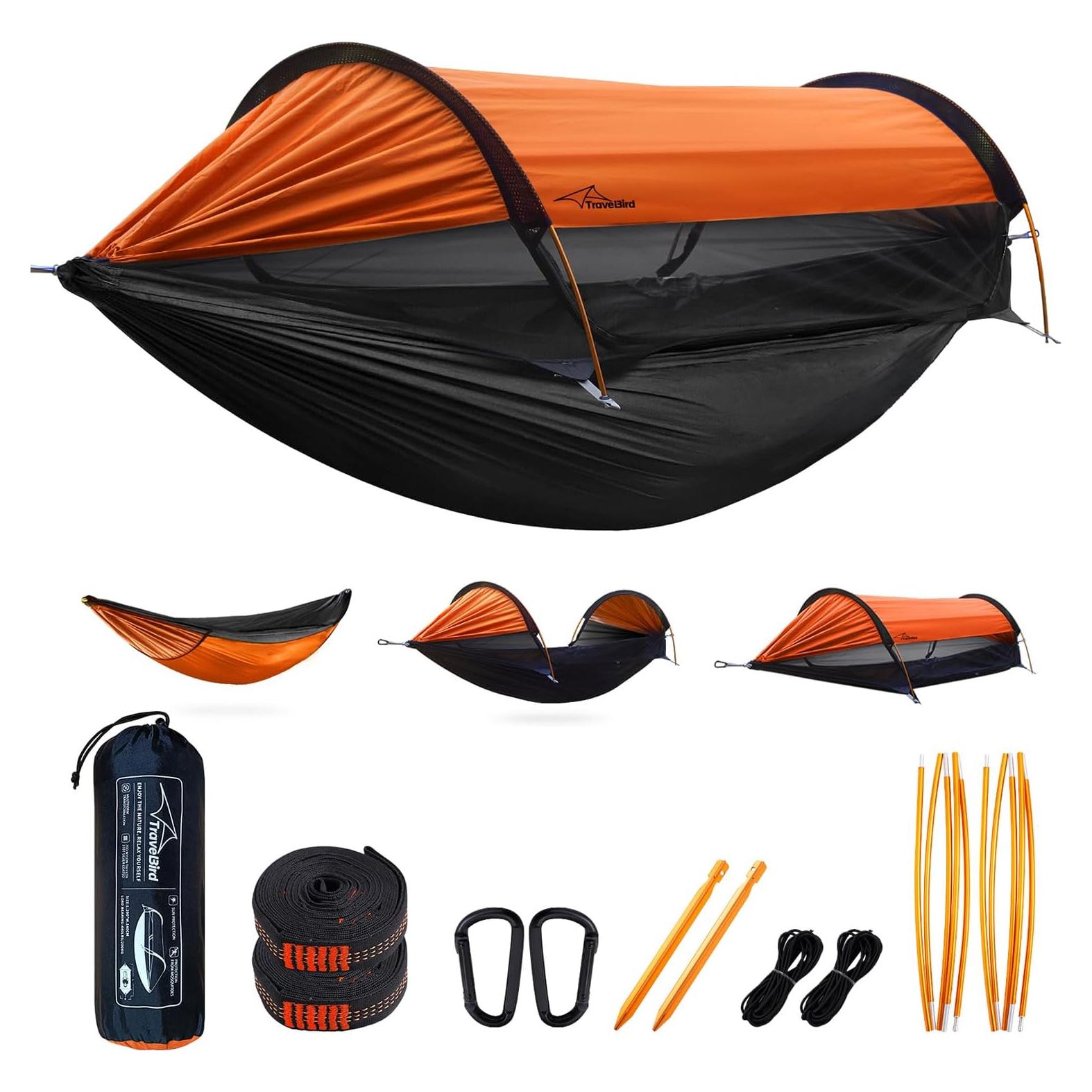 Hamaca de Camping Travel Bird Extra Grande 2 Personas con Red Antimosquitos