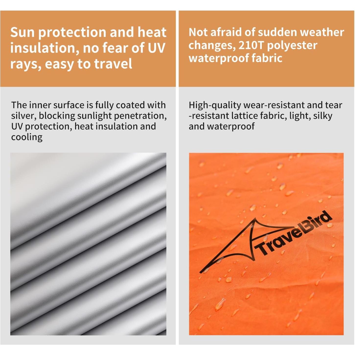 Hamaca de Camping Travel Bird Extra Grande 2 Personas con Red Antimosquitos