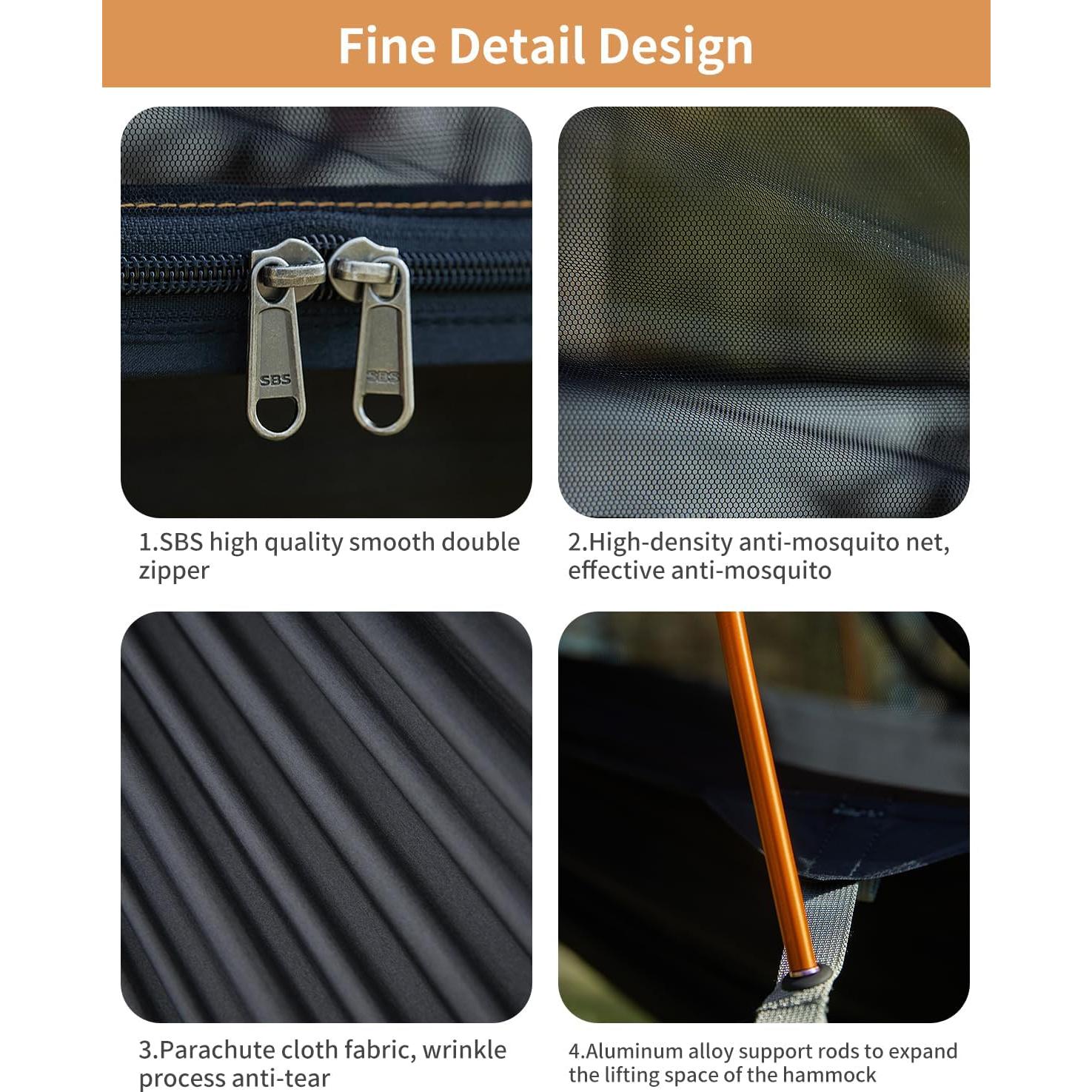 Hamaca de Camping Travel Bird Extra Grande 2 Personas con Red Antimosquitos