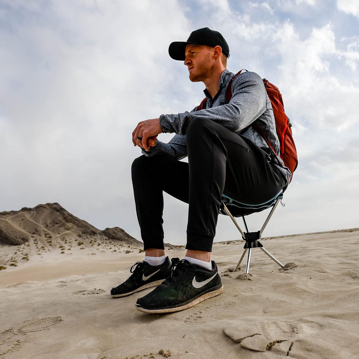 Taburete Giratorio 360° GRAND TRUNK Rojo Plegable 0.45 kg