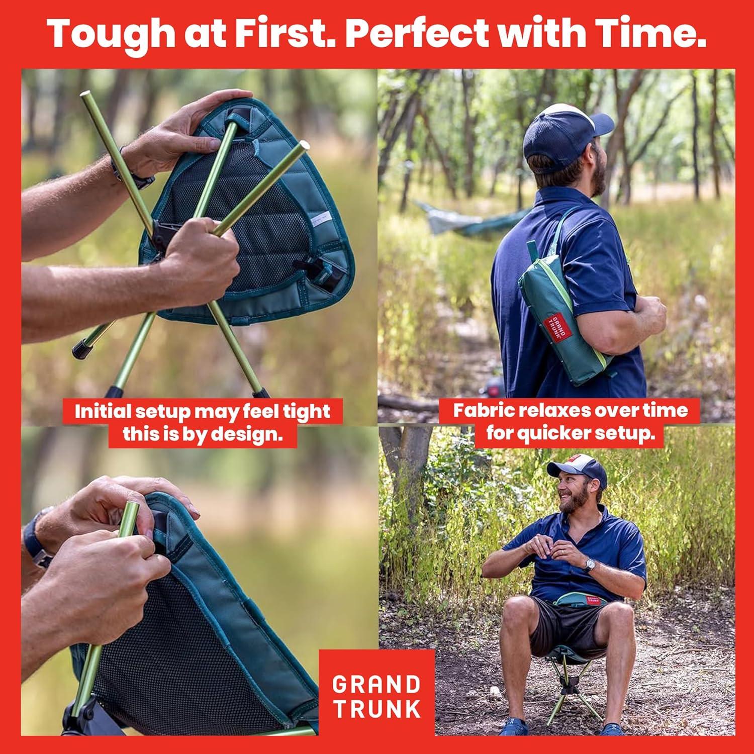 Taburete Giratorio 360° GRAND TRUNK Rojo Plegable 0.45 kg