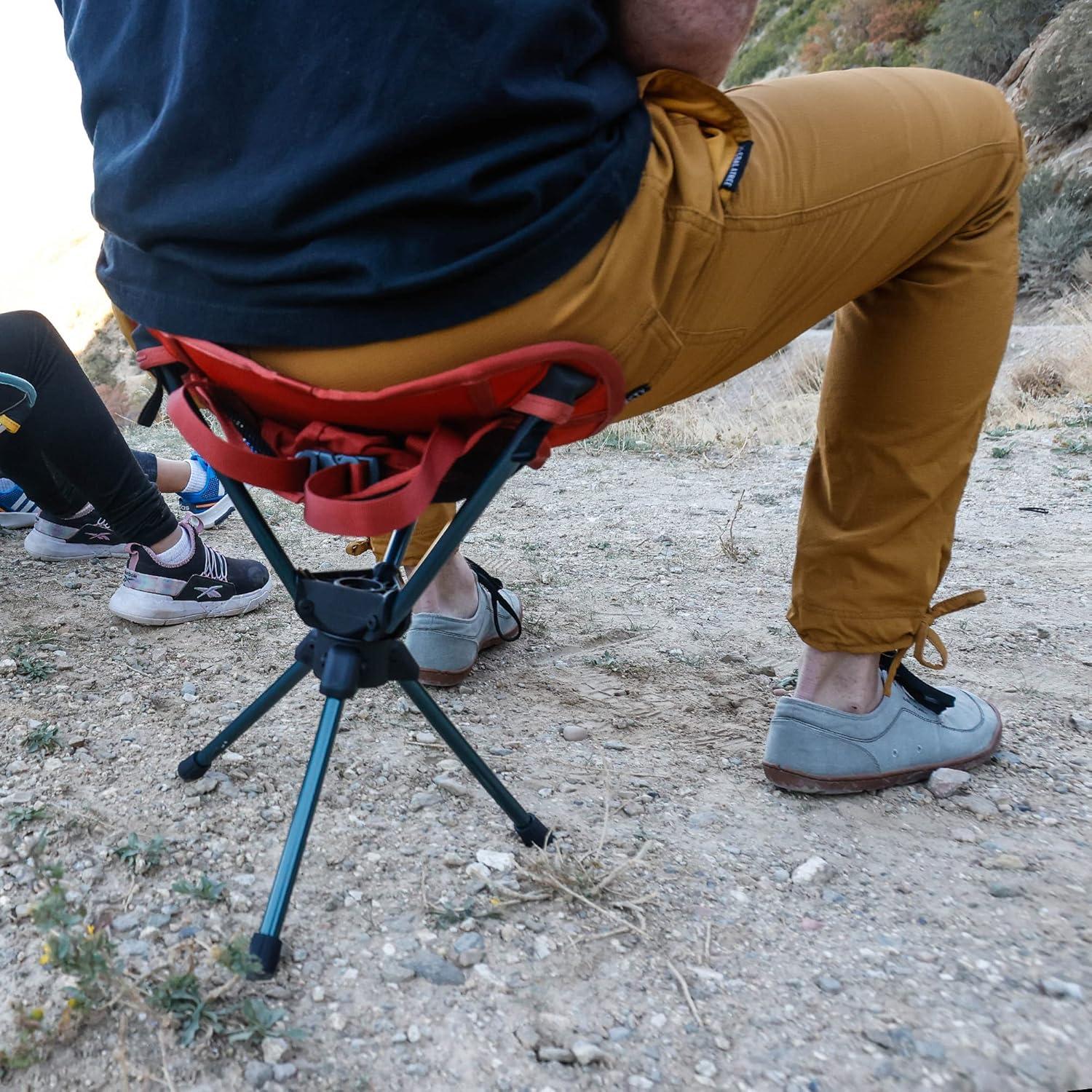 Taburete Giratorio 360° GRAND TRUNK Rojo Plegable 0.45 kg