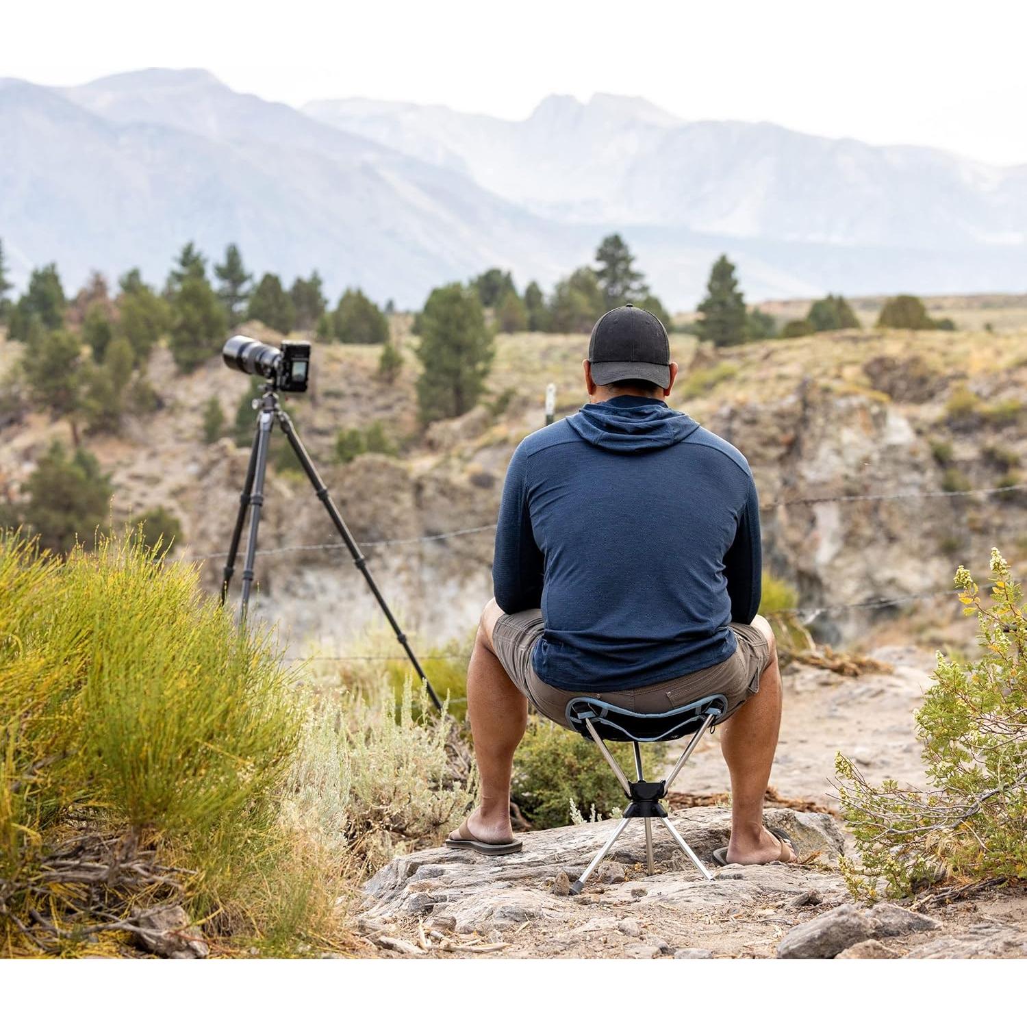 Taburete Giratorio 360° GRAND TRUNK Rojo Plegable 0.45 kg