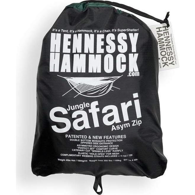 Hamaca Hennessy Jungle Safari Zip XXL 100% Insectos 2.1 kg