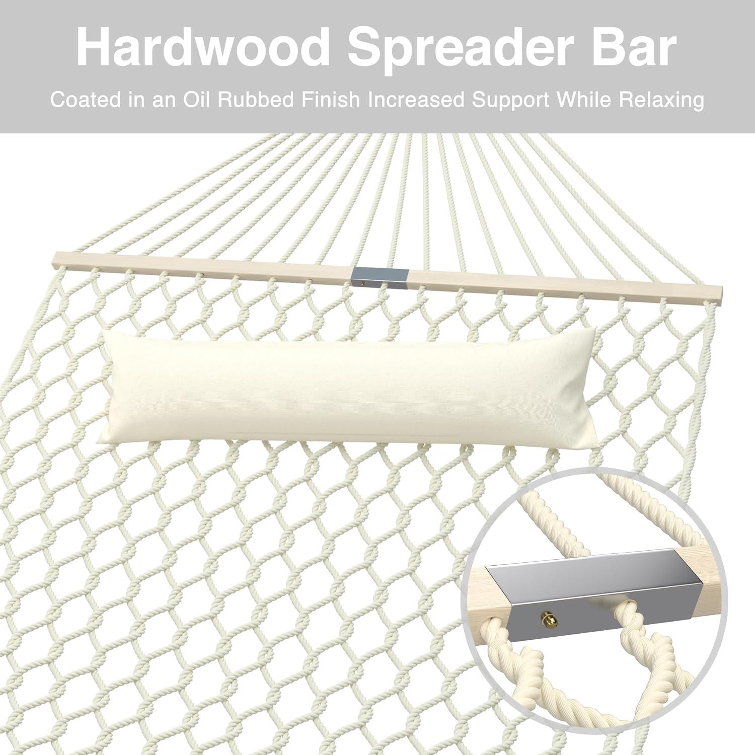 Hamaca de Cuerda de Algodón Tonahutu 320 cm Natural 450 kg