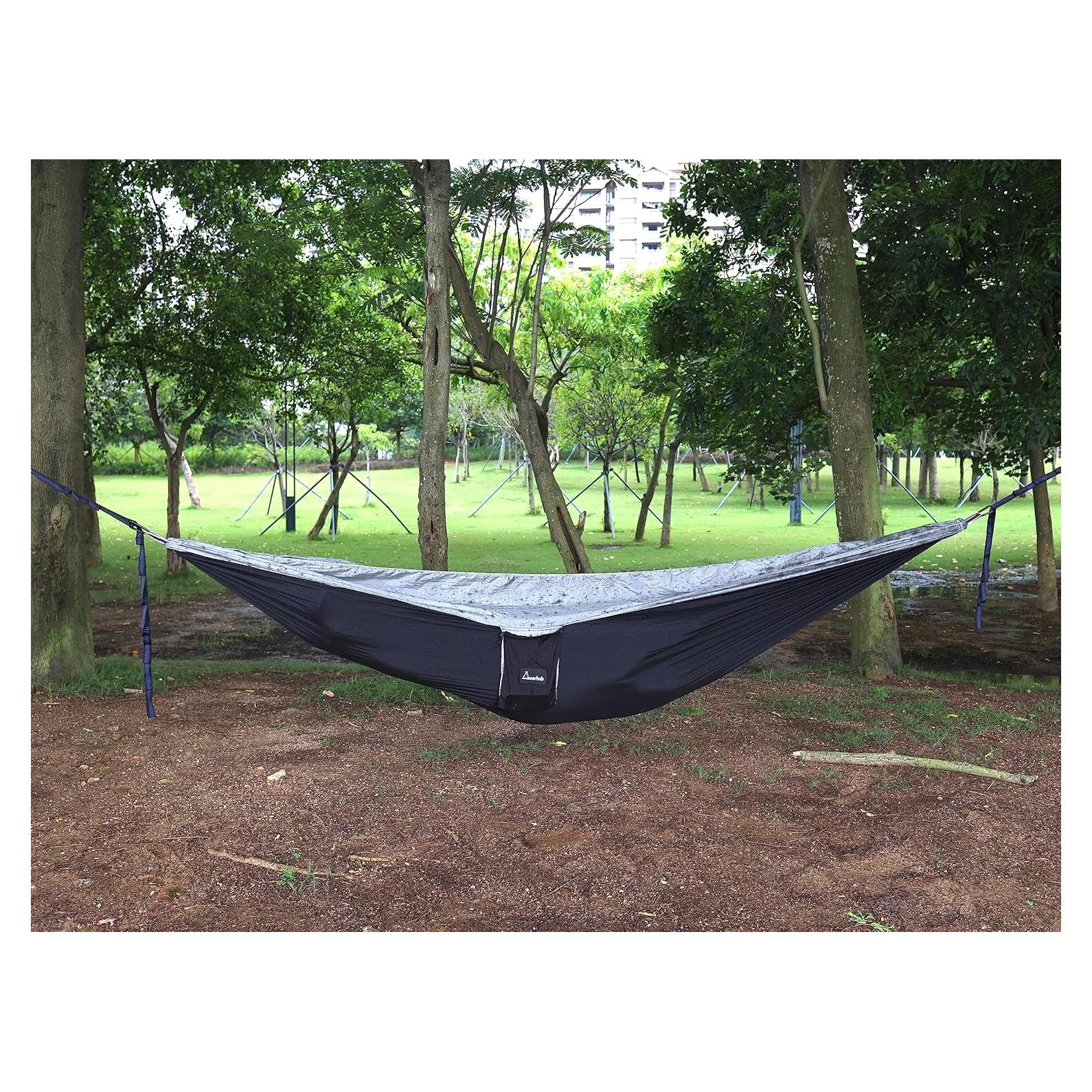 Hamaca de Camping Gearhub Doble 226.8 kg 299.7x200.7 cm Negra