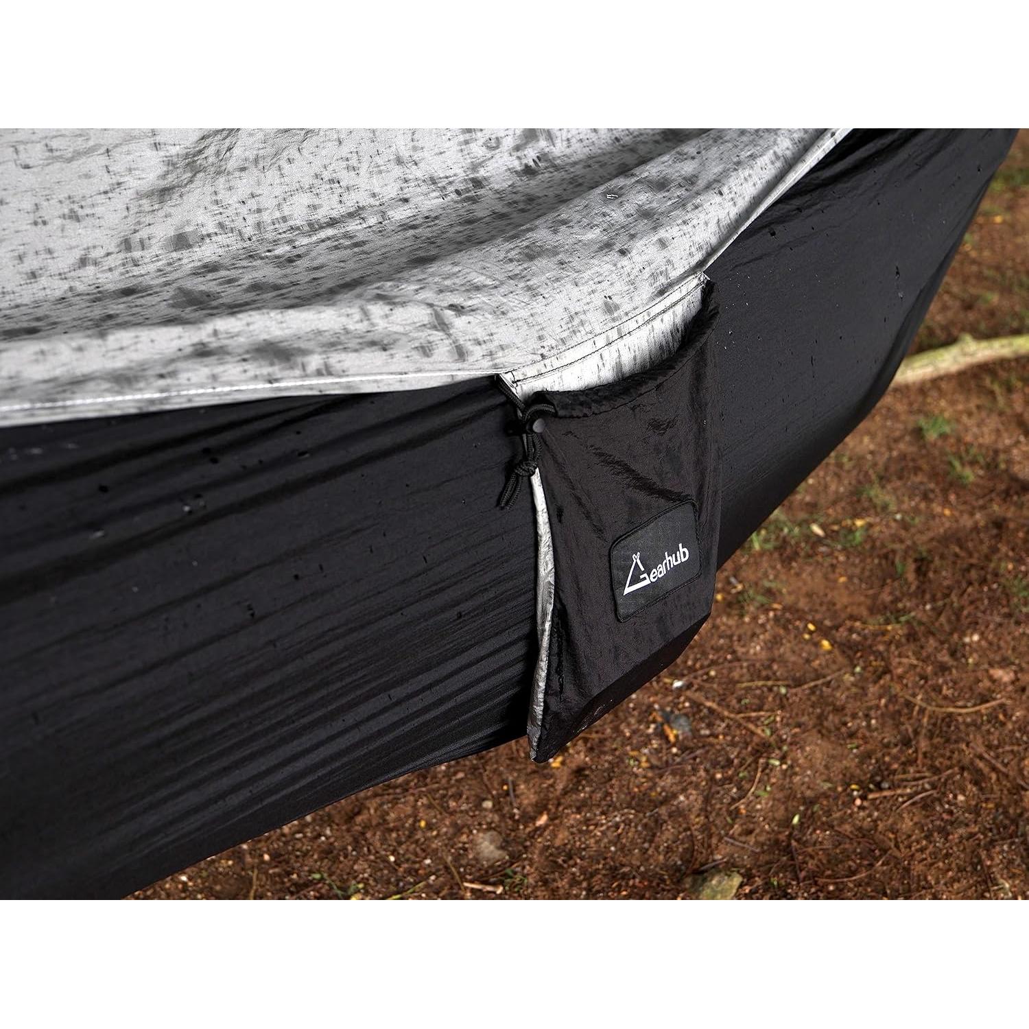 Hamaca de Camping Gearhub Doble 226.8 kg 299.7x200.7 cm Negra