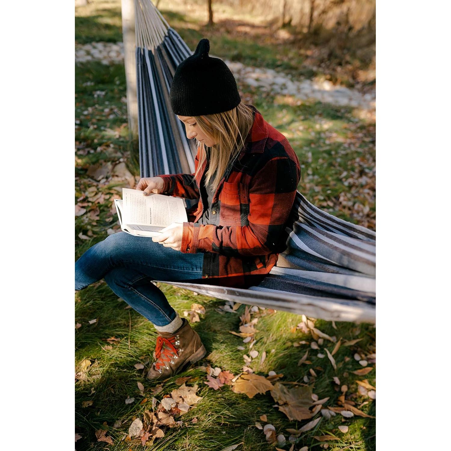 Hamaca de Viaje Stansport de Algodón 198x78 cm Gris