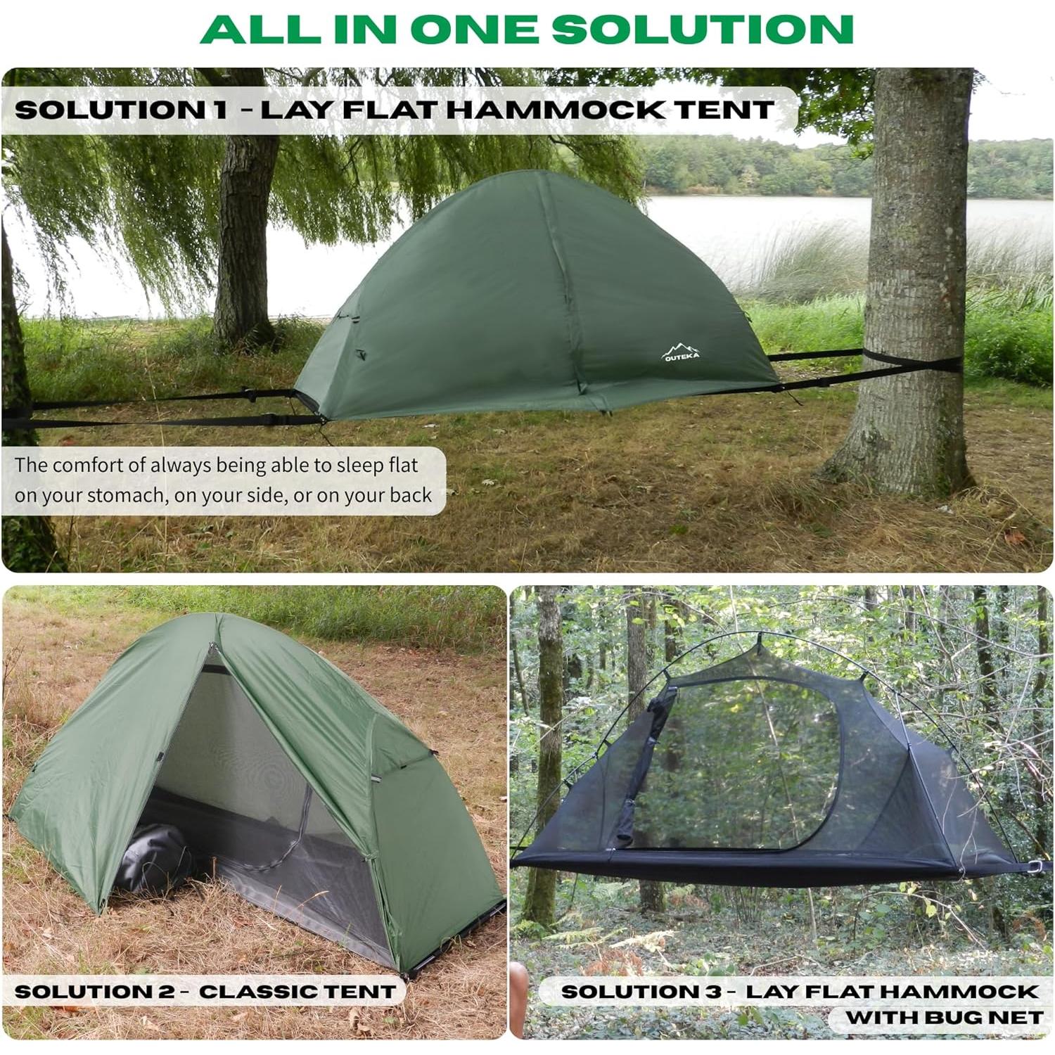 Tienda de Hamaca Planas Outeka - Impermeable y Antimosquitos