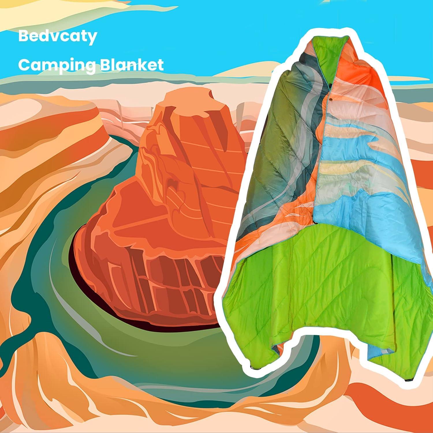 Manta de Camping Bedvcaty Acolchada Impermeable 198x142cm