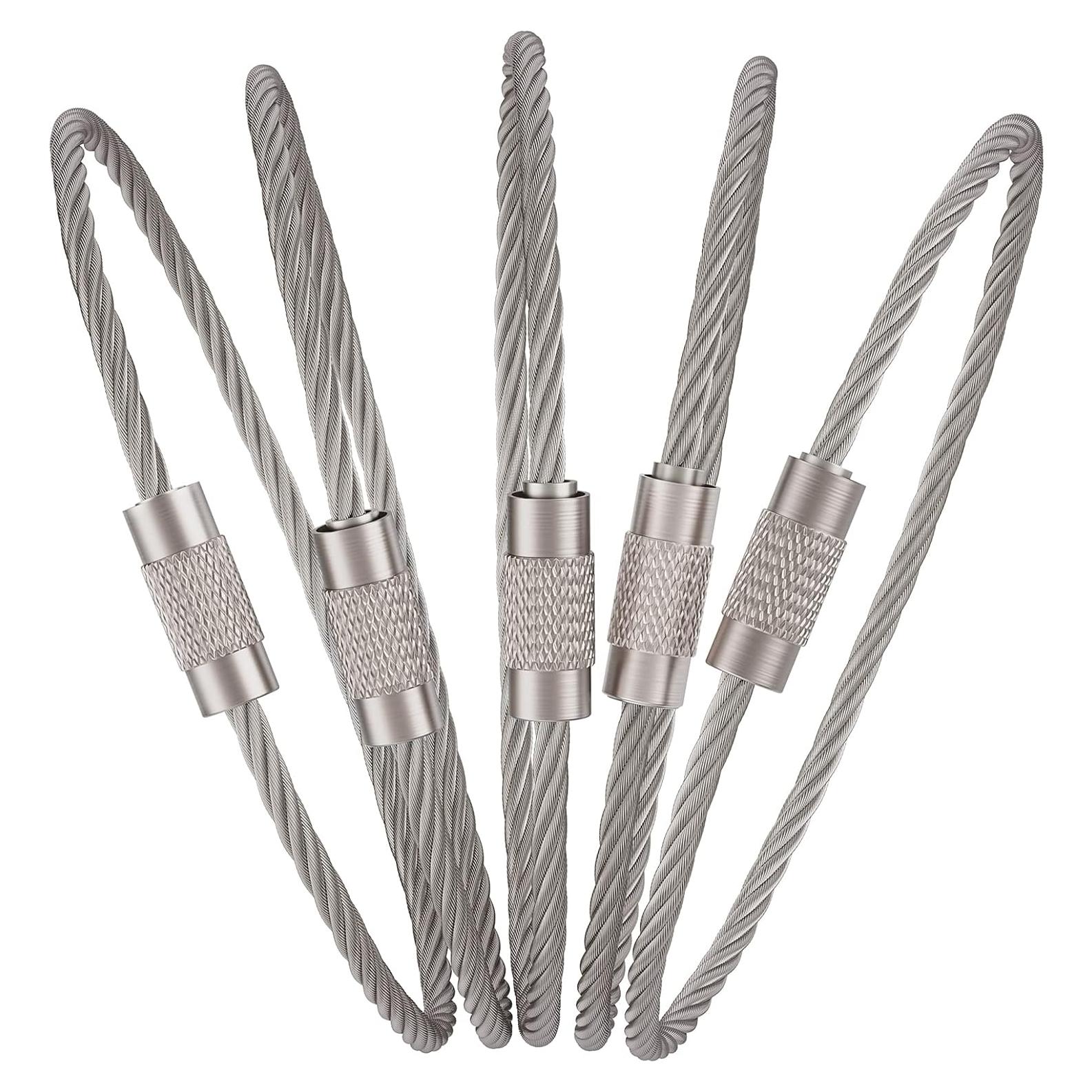 Cable de Llavero Pawfly 17 cm Acero Inoxidable 25 Piezas