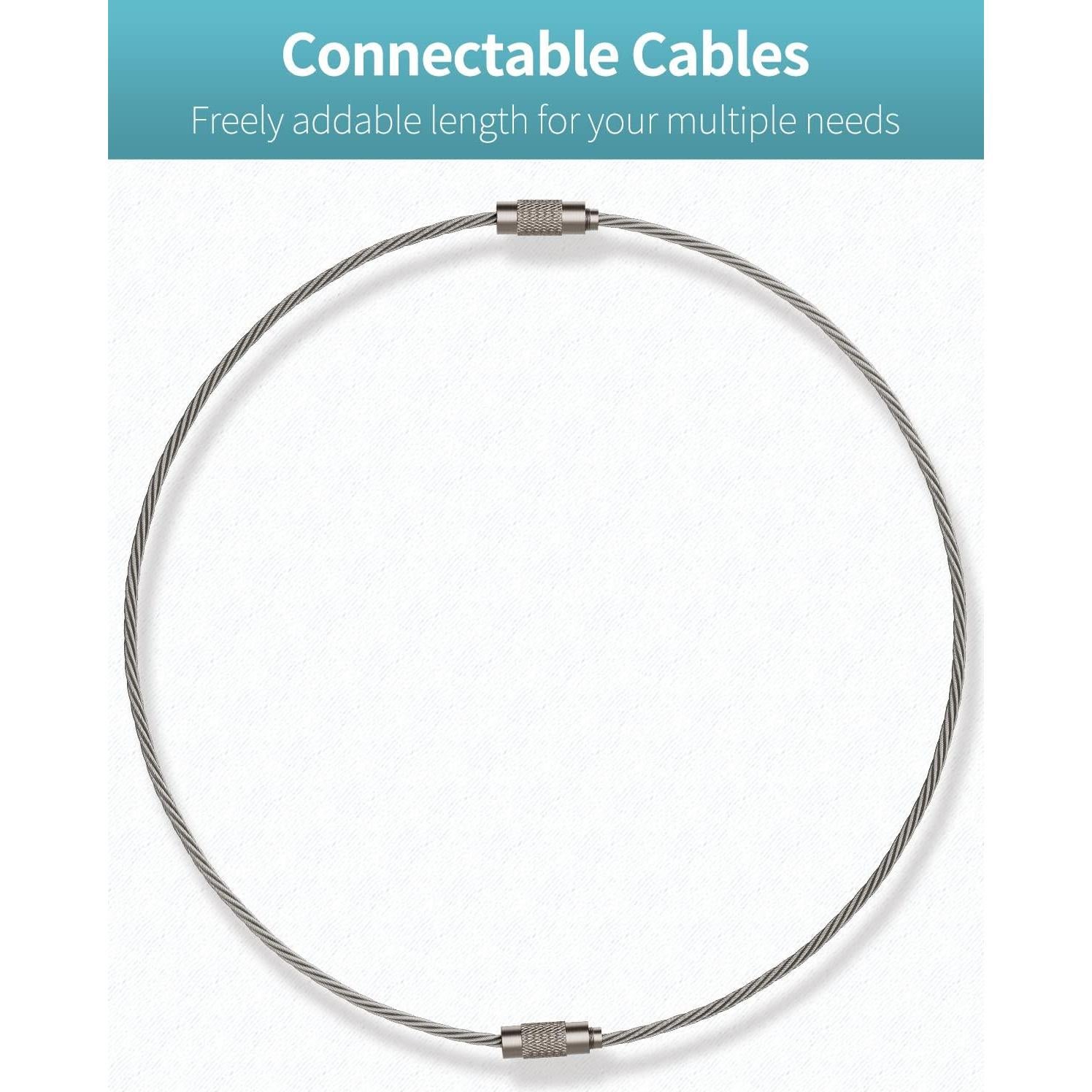 Cable de Llavero Pawfly 17 cm Acero Inoxidable 25 Piezas