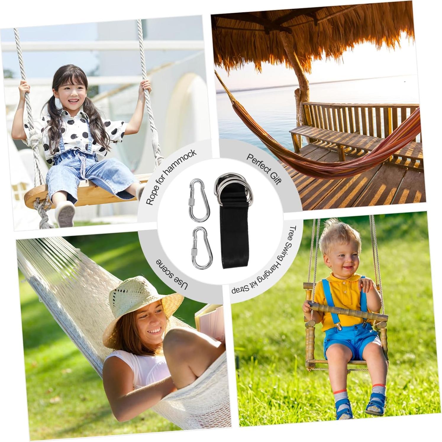 Correas de Columpio para Árbol Outanaya 2 Piezas 200x4.8cm