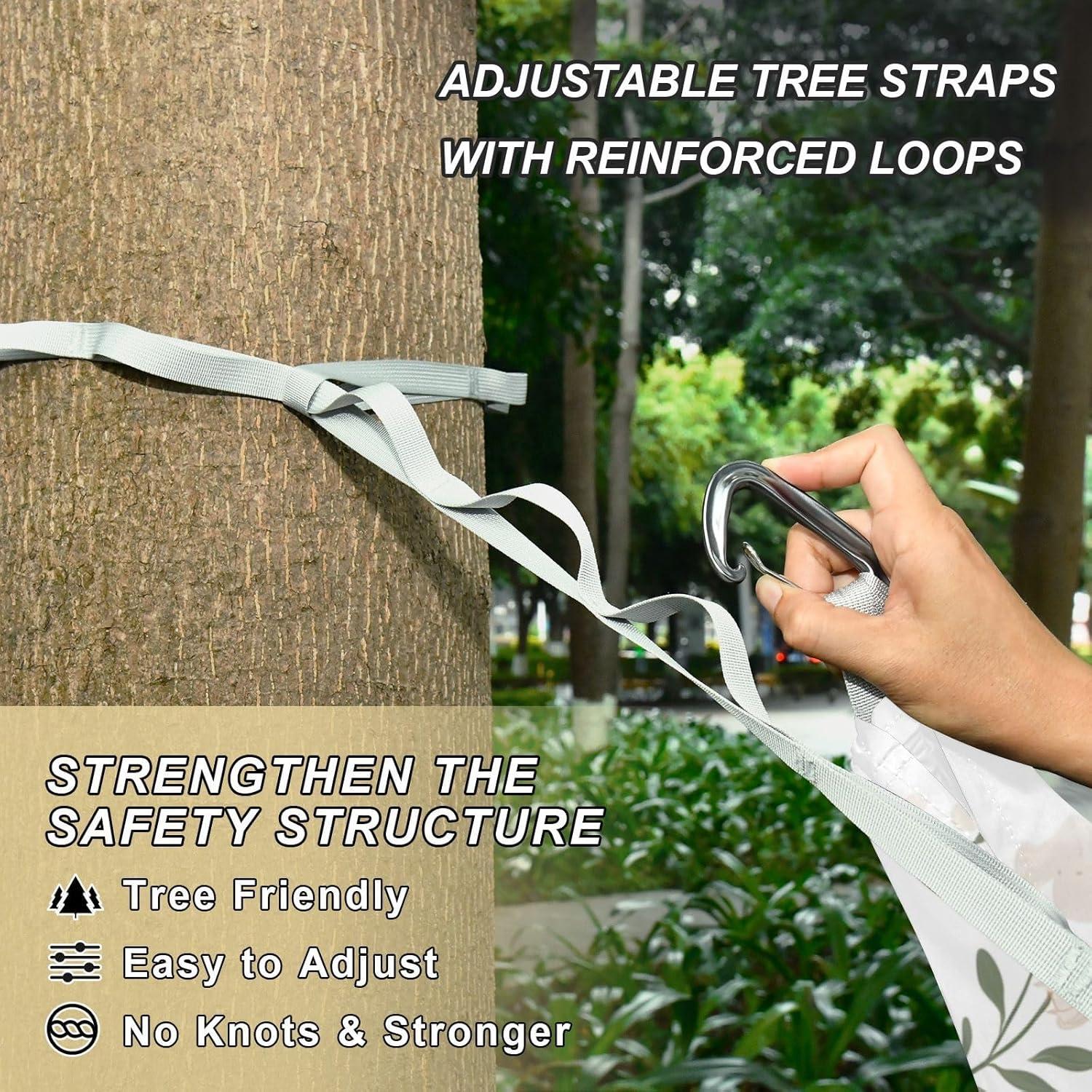 Daisies and Teddy Bears Pattern Portable Camping Hammock Durable Single Hammocks with 2 Tree Straps and Attached Carry Bag for Camping Beach Patio Backyard Outdoor Indoor