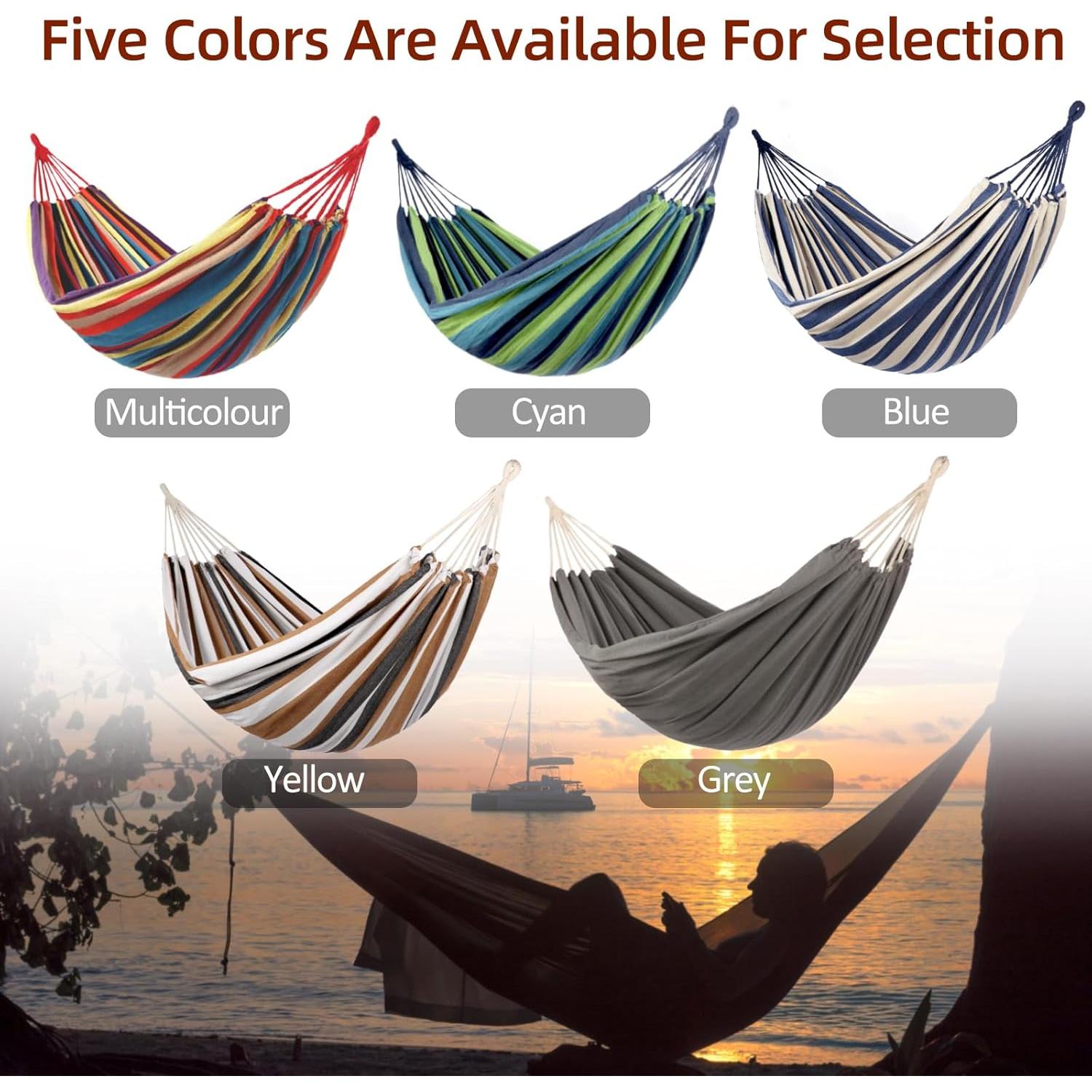 Hamaca de Camping Amarilla Yongkang 280kg Resistente y Portátil