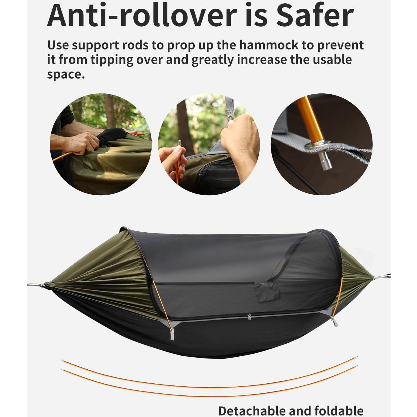 Hamaca de Camping Travel Bird 4 en 1 con Sombrilla y Red Antimosquitos