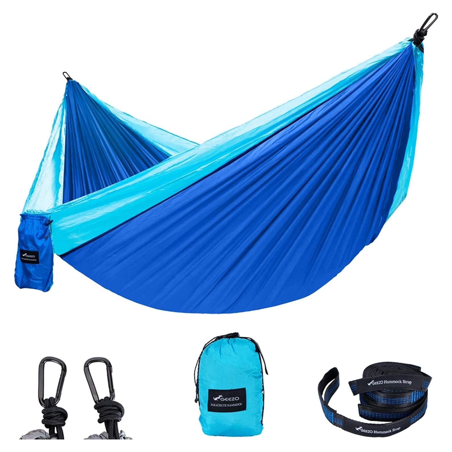 Hamaca Doble GEEZO para Camping 227 kg, Ligera y Portátil