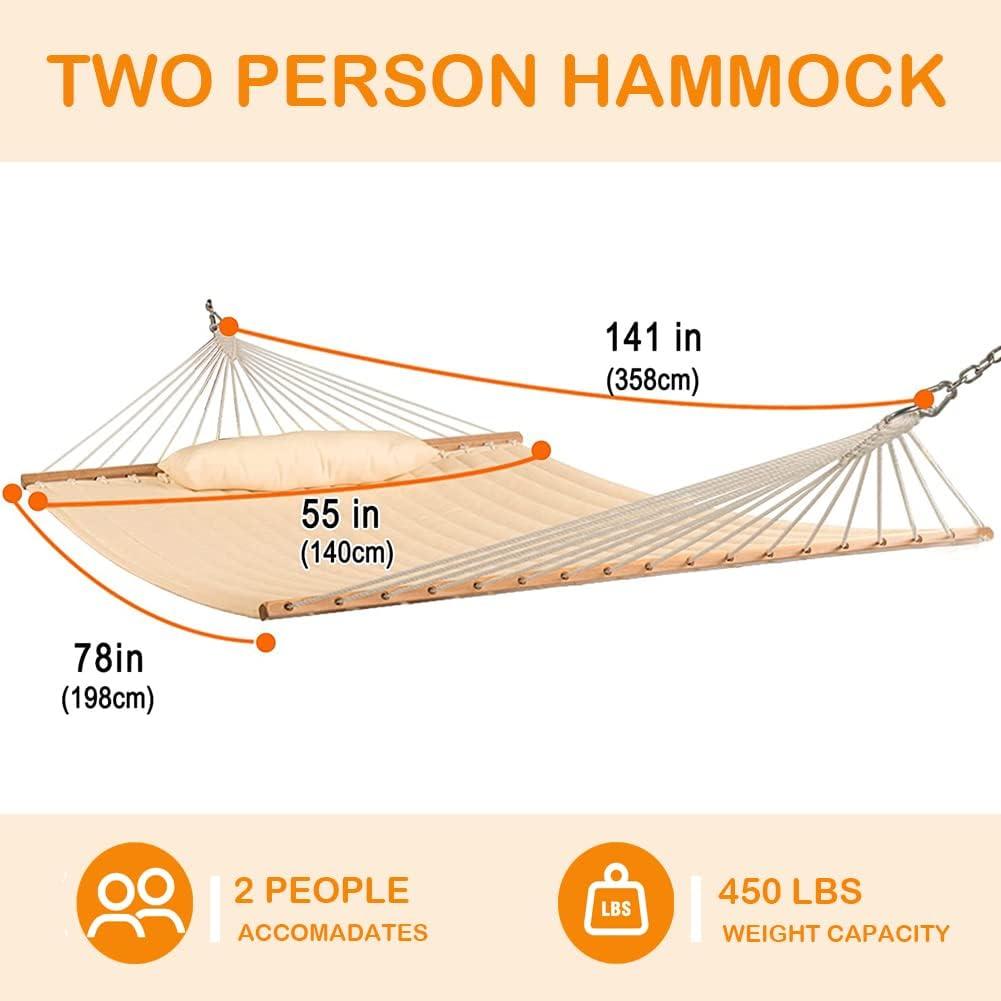 Hamaca Acolchada Doble Lazy Daze 12FT para 2 Personas Lino