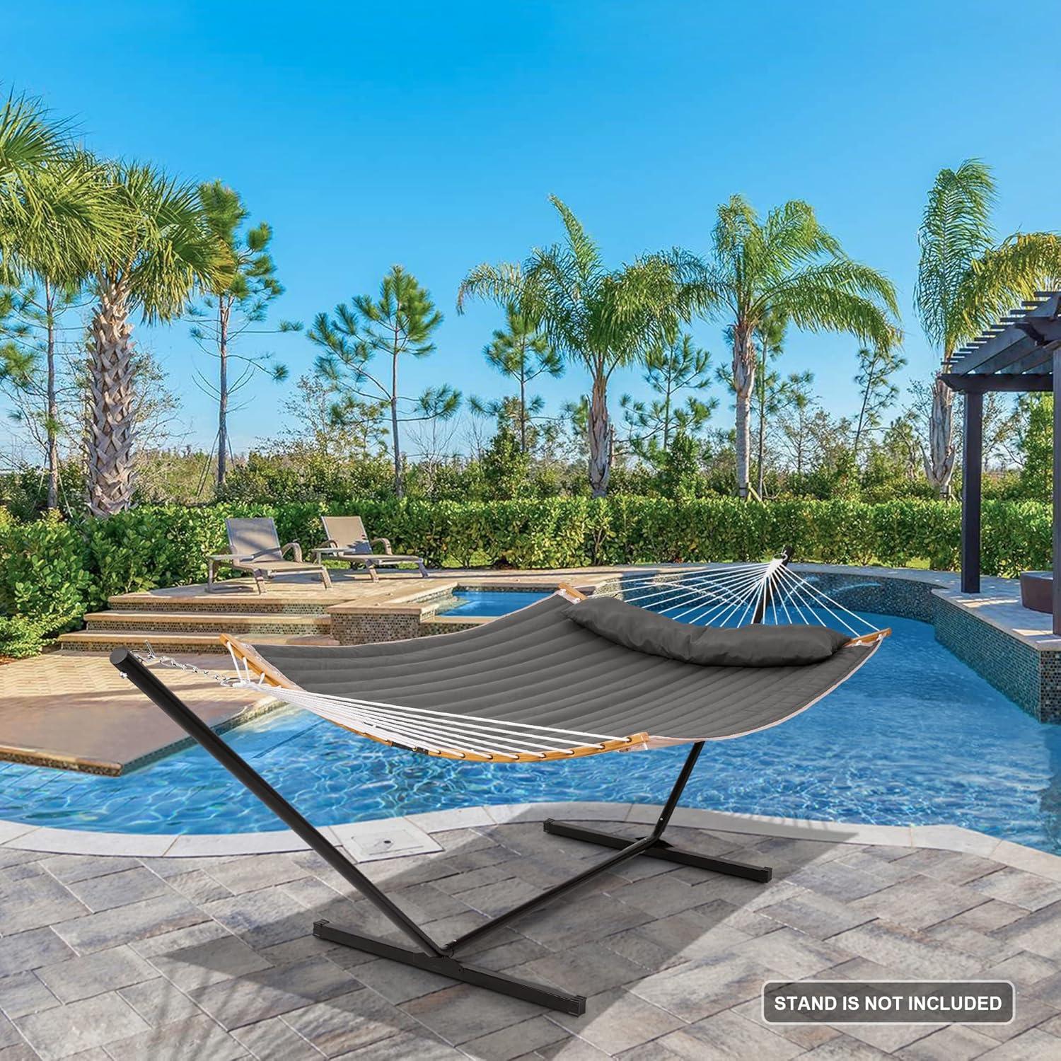 Hamaca Doble Portátil SUNCREAT Gris Oscuro 204 kg Resistente