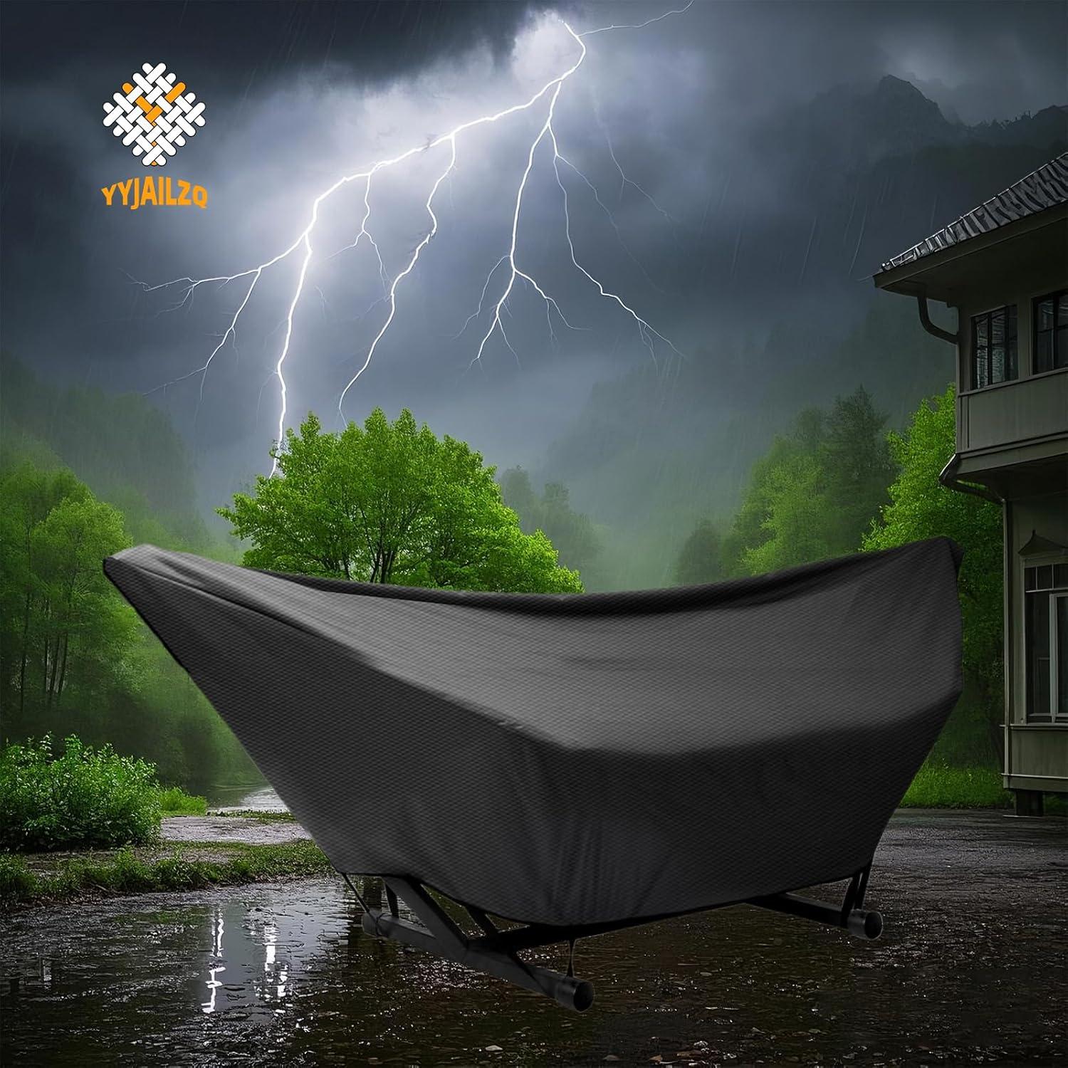 Cubierta de Hamaca Impermeable YYJAILZQ 9-10FT Negra 420D