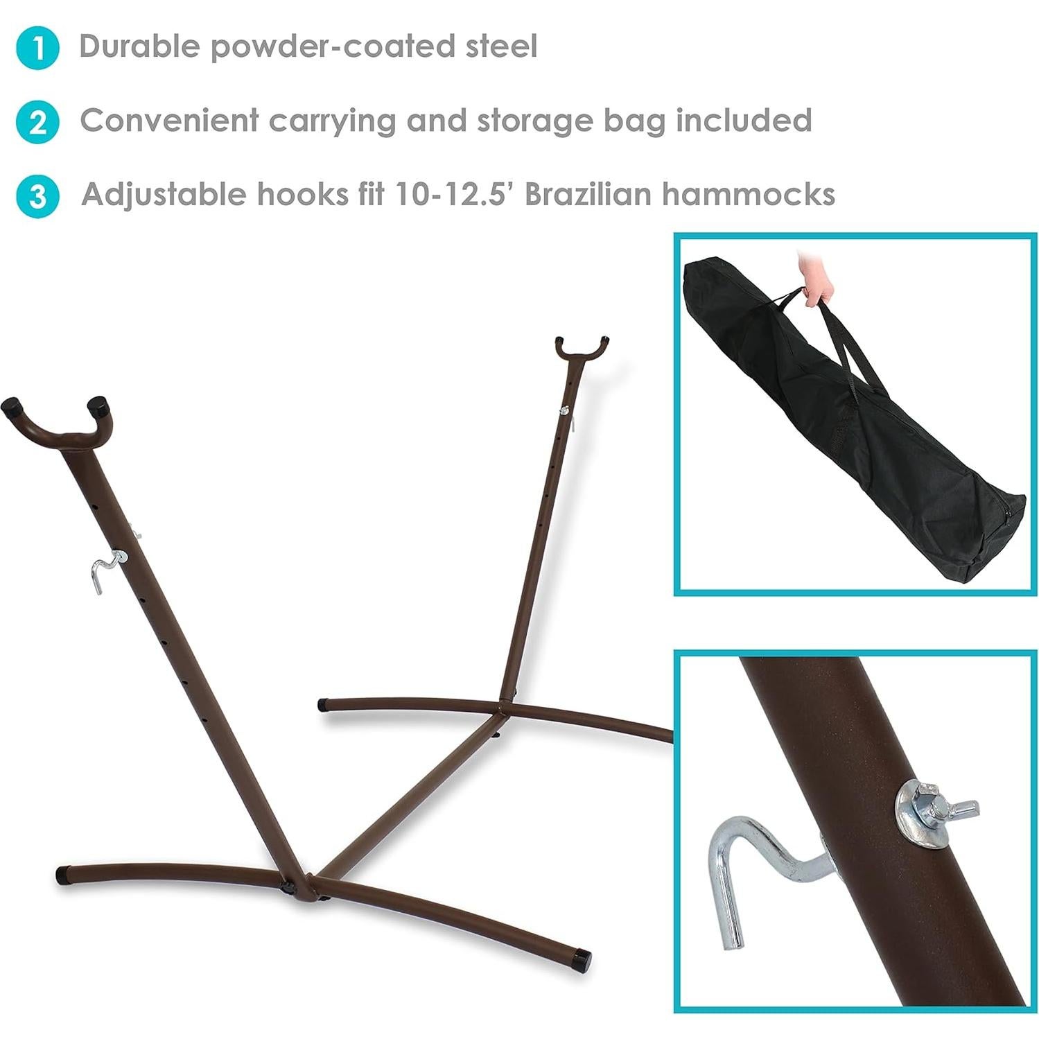 Soporte de Hamaca Portátil Sunnydaze de Acero para Exteriores