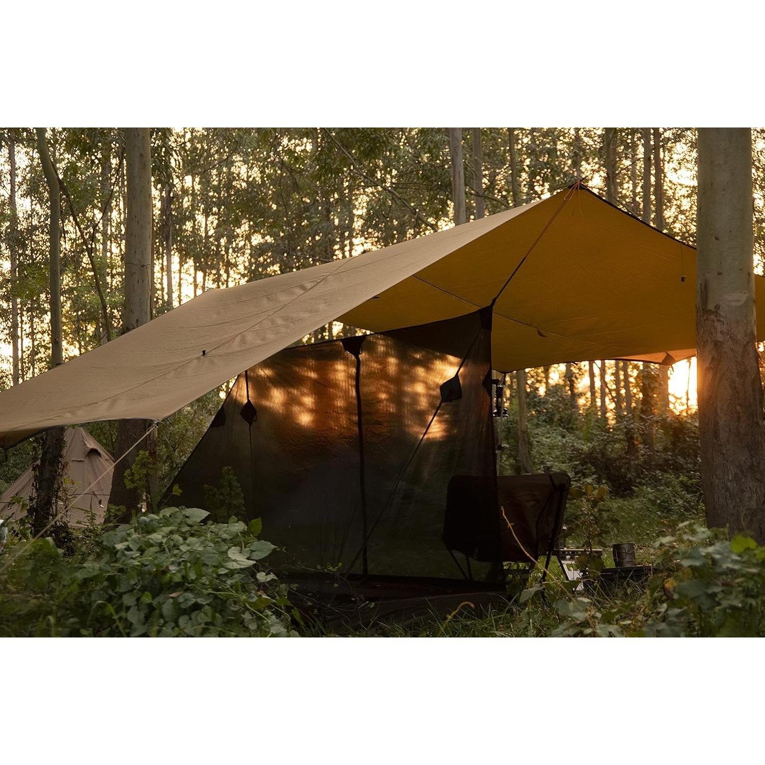 Postes de tienda ligeros OneTigris 1.6m + Lona camping Bulwark