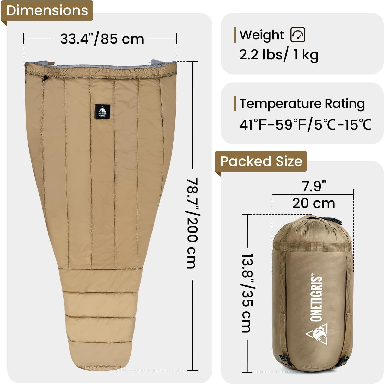 Saco de Dormir OneTigris Featherlite Ultralight 1 Persona