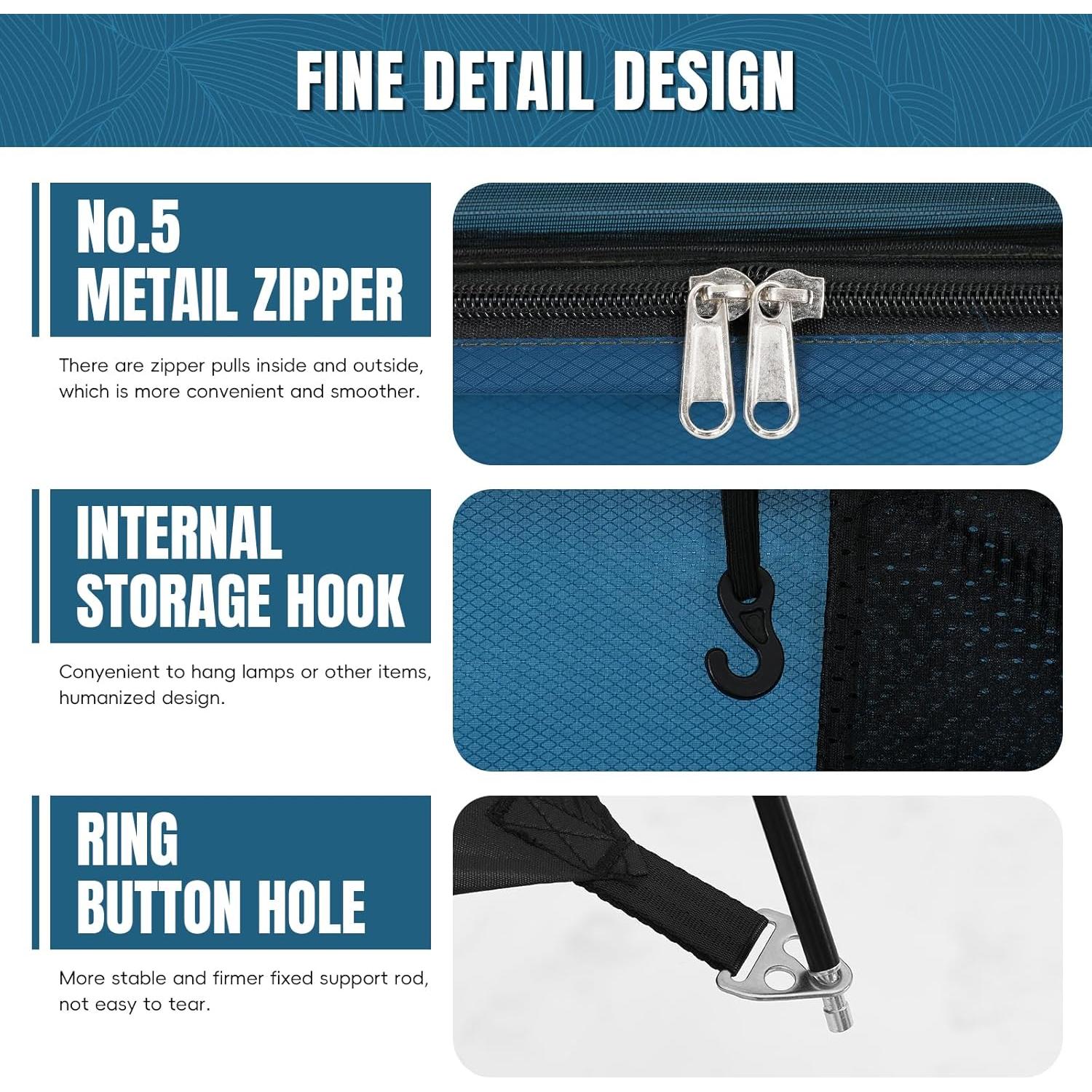 Hamaca de Camping TFTOYC Doble 270x140cm con Red Antimosquitos