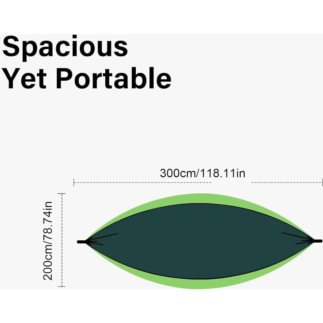 Hamaca de Camping Travelbaic Verde 299 kg Resistente Nylon
