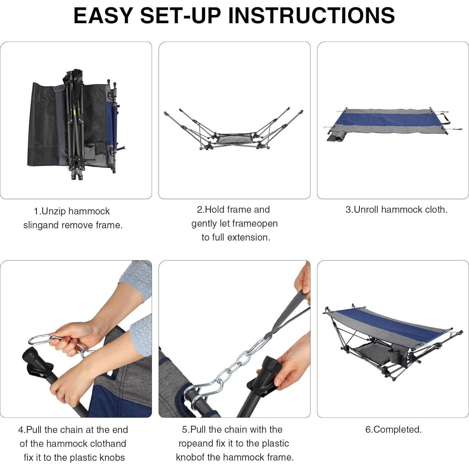 Hamaca de Camping RedSwing XXL con Soporte y Almohada