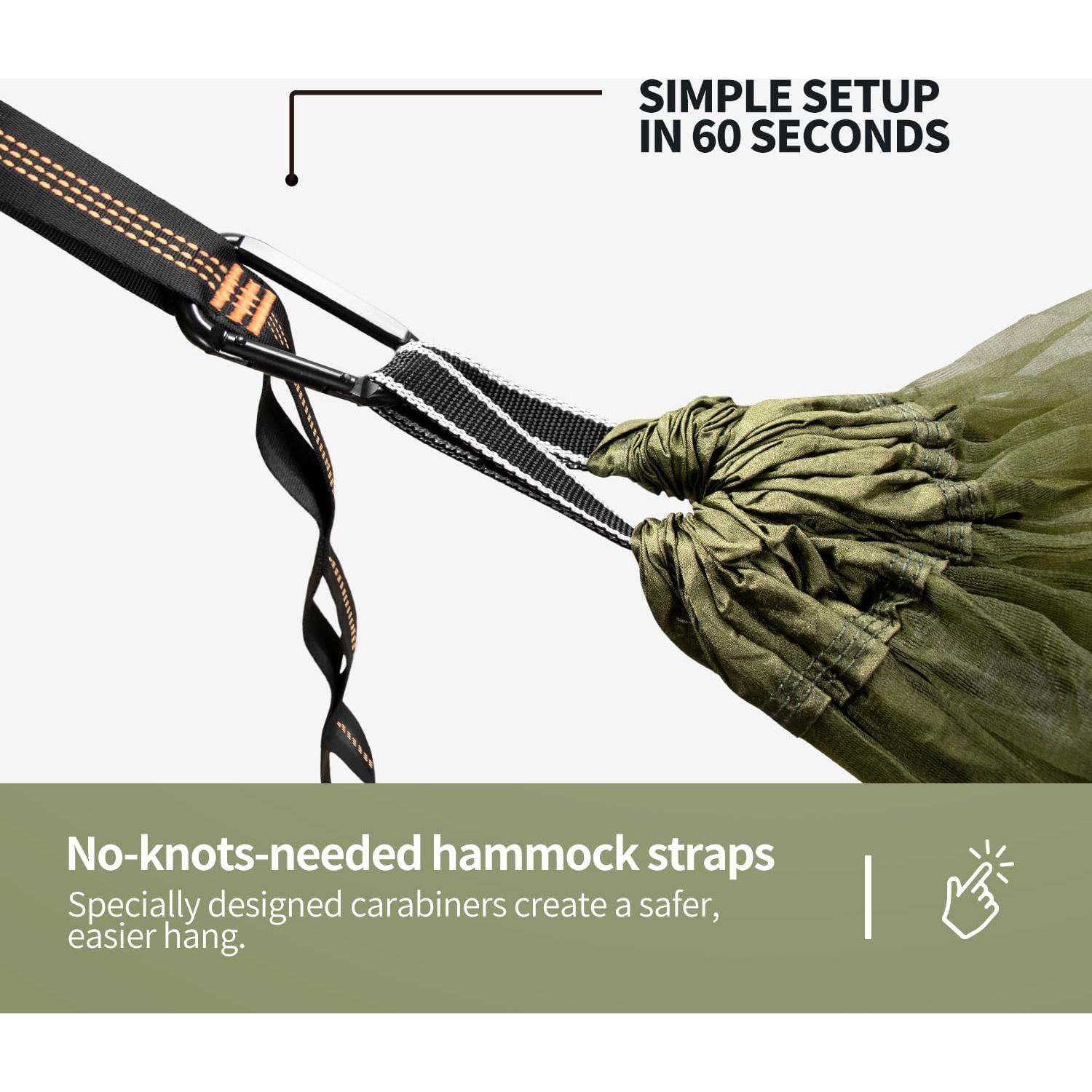 Hamaca Portátil Btrwor con Red Antimosquitos 261x140cm