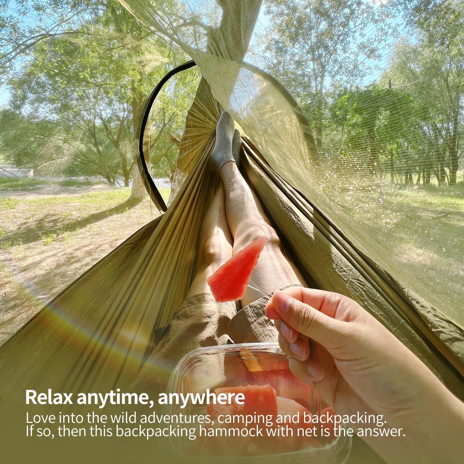 Hamaca Portátil Btrwor con Red Antimosquitos 261x140cm