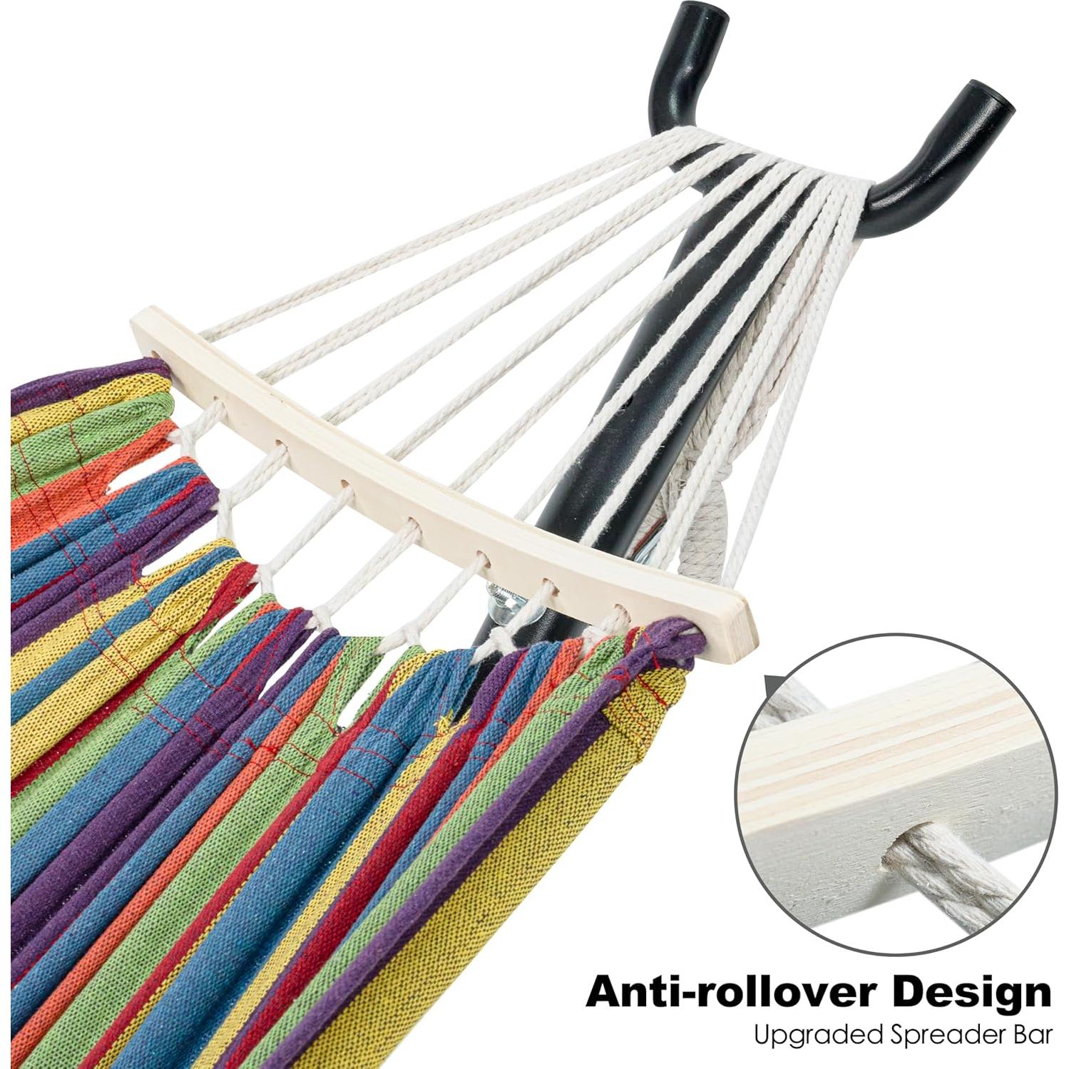 Hamaca Doble con Soporte Gafete Rojo Clásico 272kg