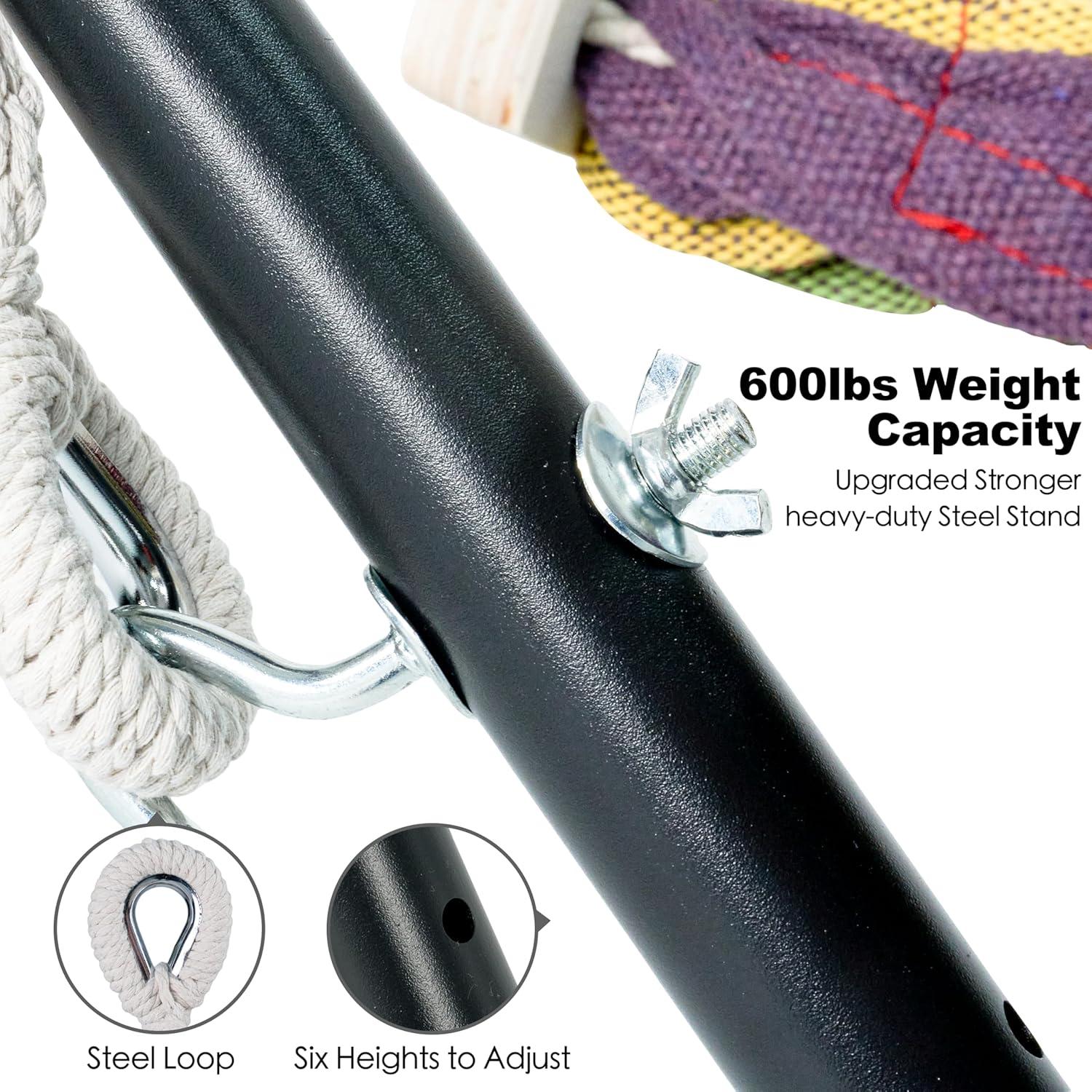 Hamaca Doble con Soporte Gafete Rojo Clásico 272kg