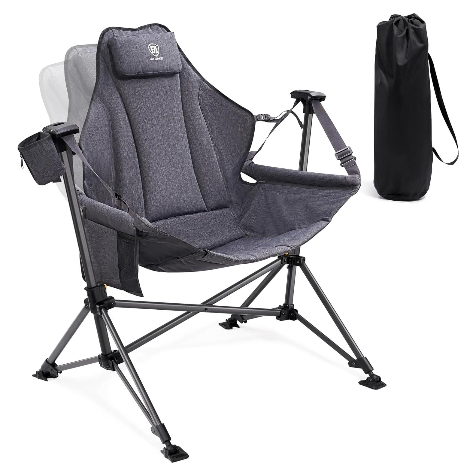 Silla de Camping Balancín EVER ADVANCED Gris Plegable 181kg